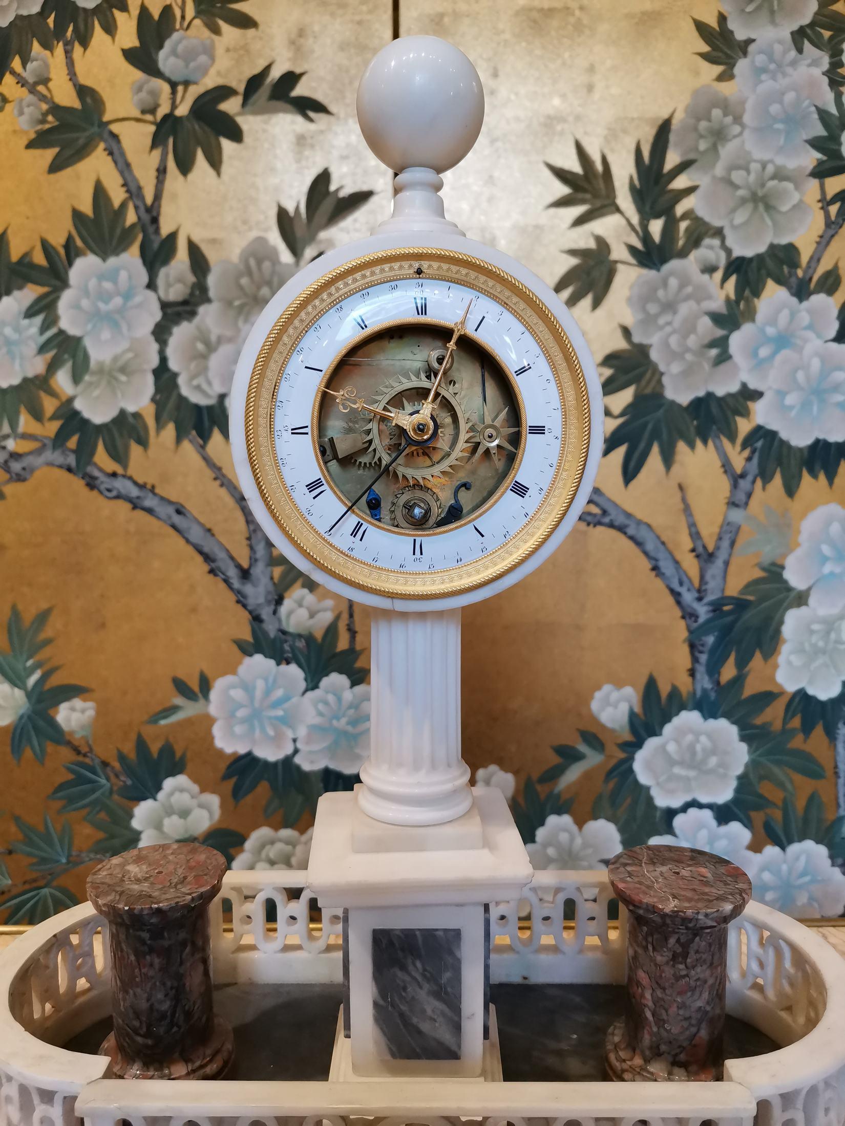 Baroque Italian Clock 19th Century Worship of Valadier For Sale