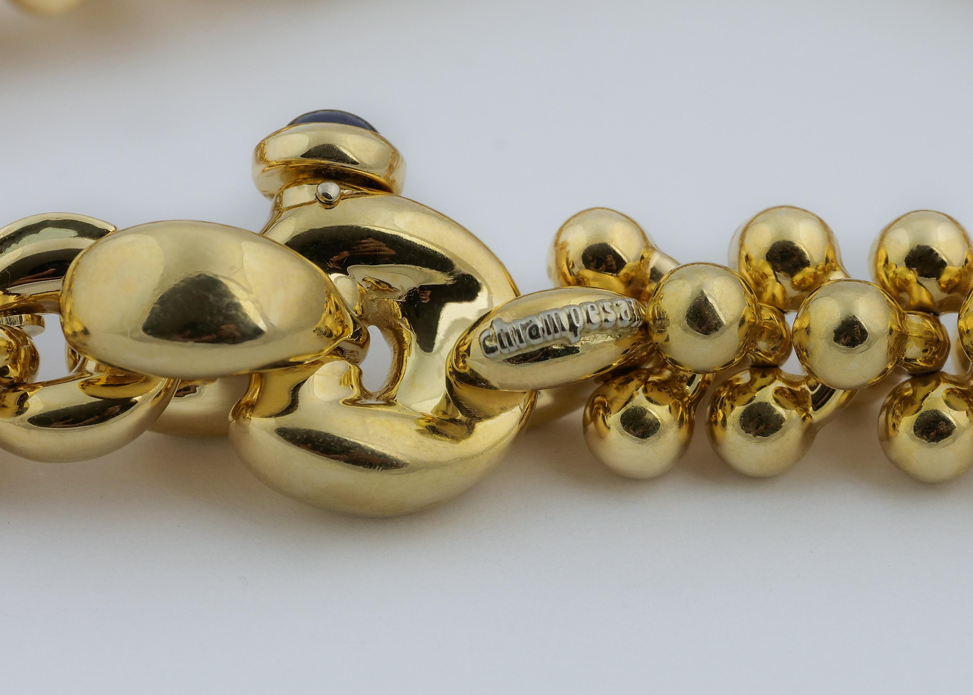 18 Karat Yellow Gold Set of Necklace, Bracelet & A Pair of Earrings  5