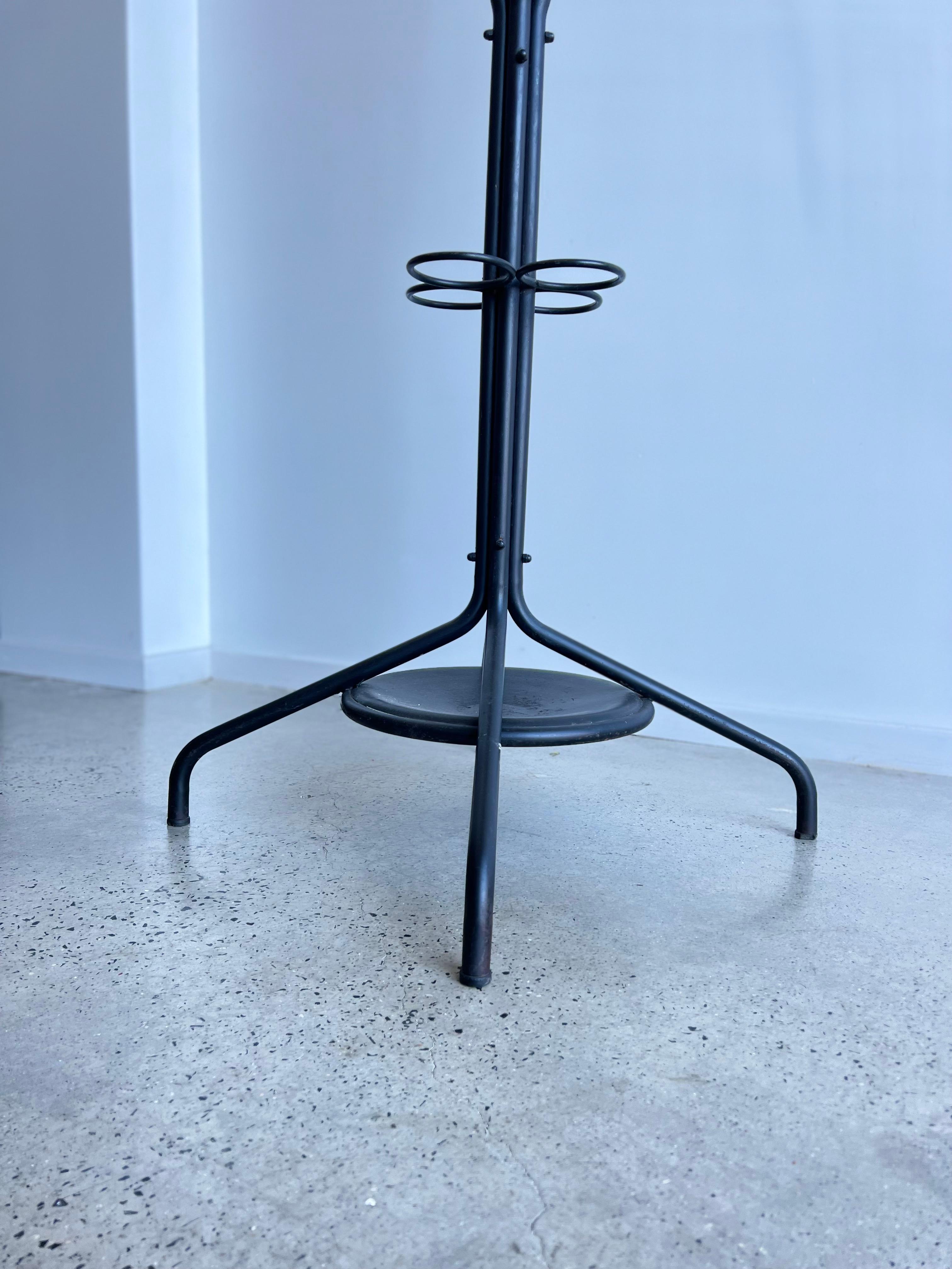Late 20th Century Italian Coat and Hat Rack in Metal with Wood Balls For Sale
