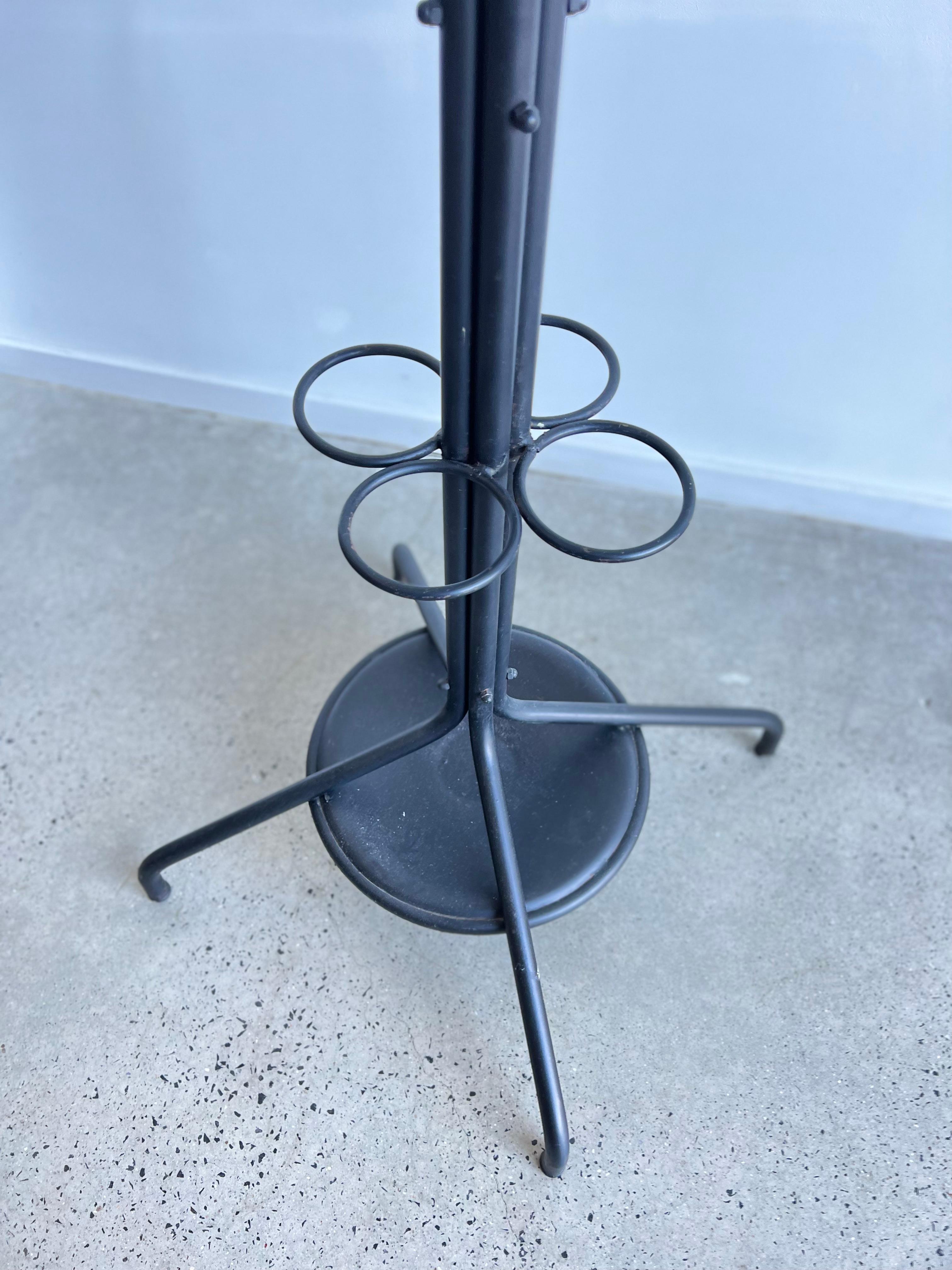Italian Coat and Hat Rack in Metal with Wood Balls For Sale 3