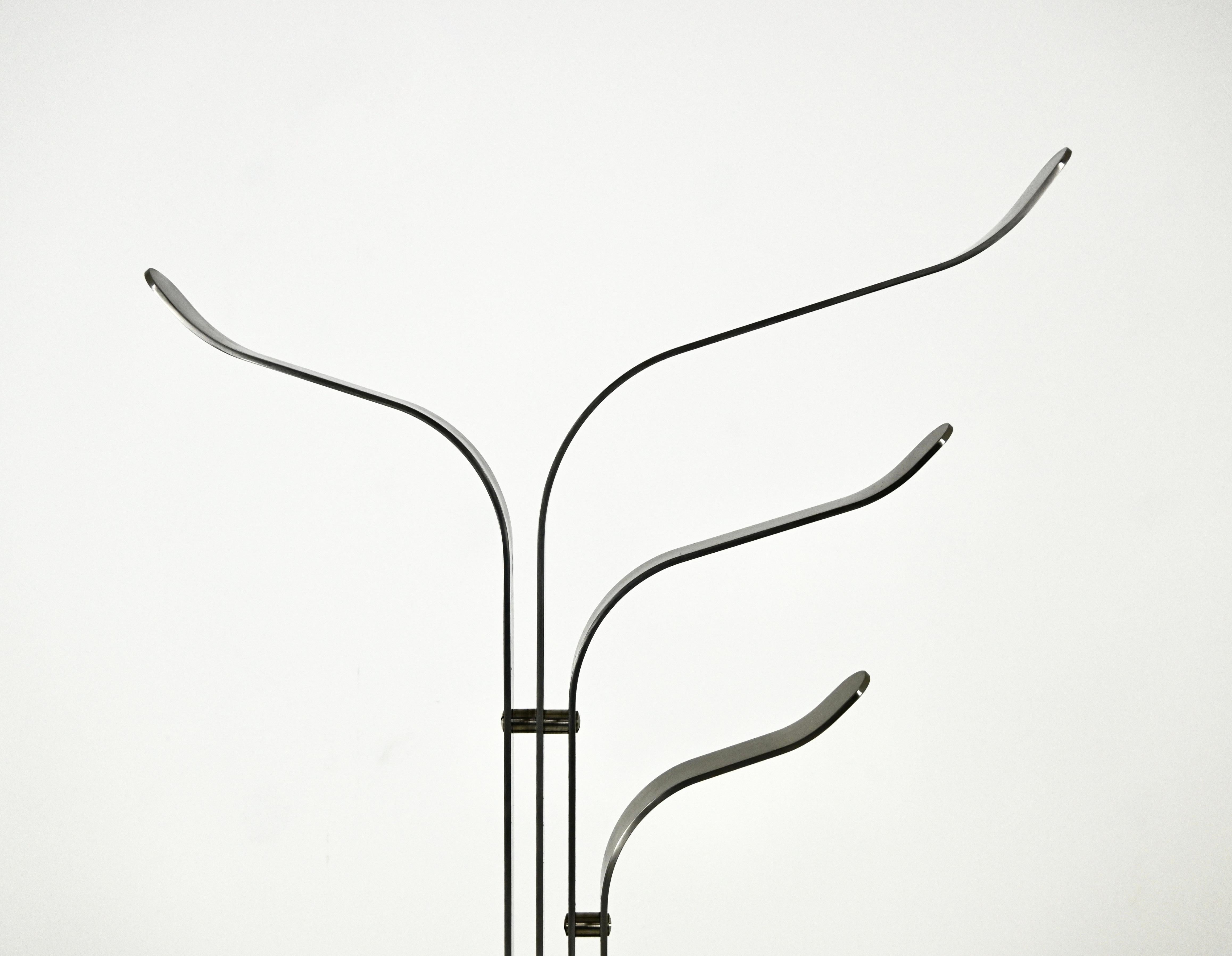 Stainless Steel Italian Coat Rack by Acerbis, 1970s For Sale