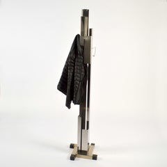 Sculptural Italian Coat and Umbrella Stand, Stainless Steel, 1960s