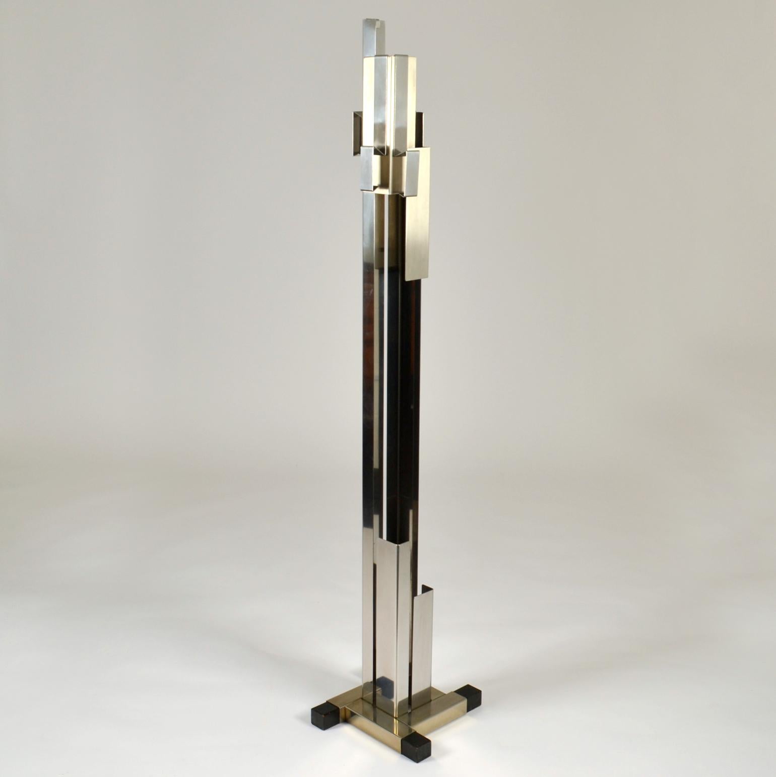 Mid-20th Century Italian Coat Stand, Umbrella Stand, Free Standing in Stainless Steel For Sale