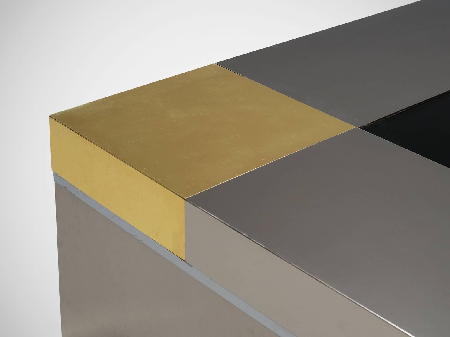 Italian Cocktail Table in Brass in Chrome 1