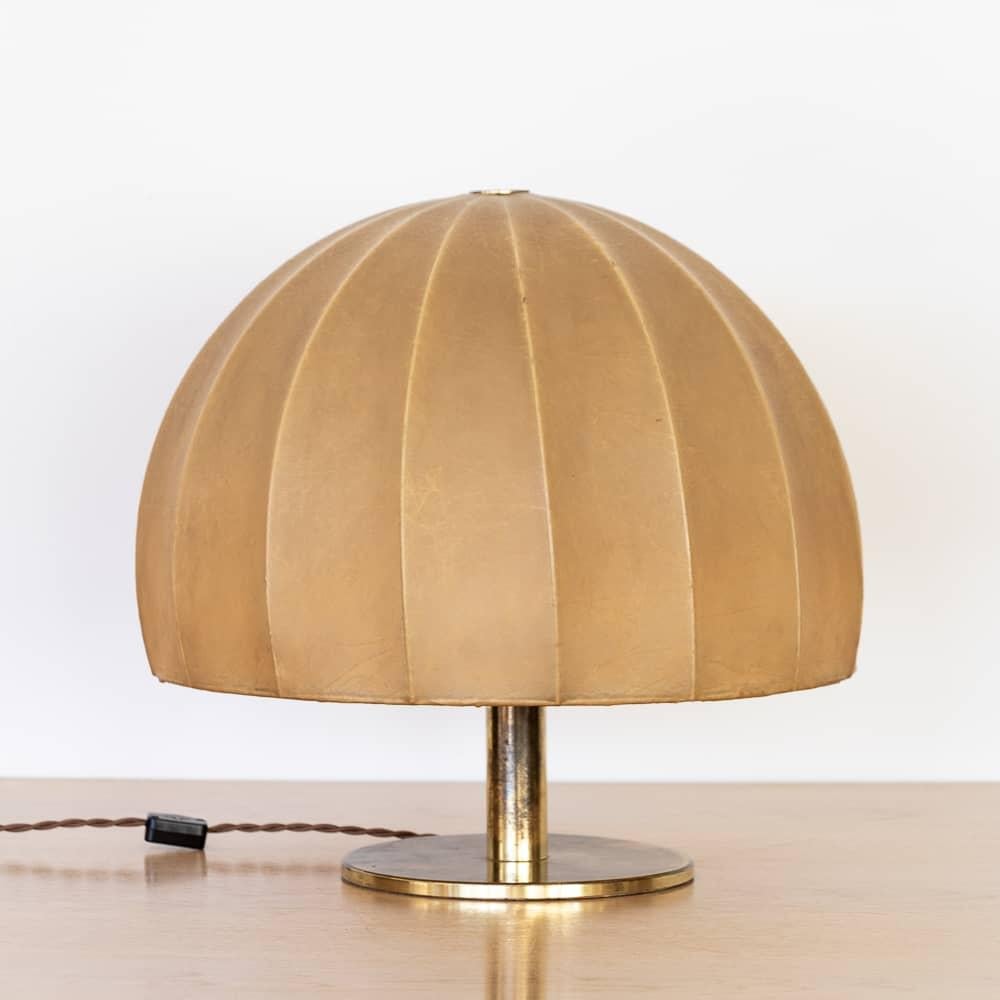 20th Century Italian Cocoon Brass Table Lamp