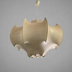 Italian cocoon chandelier Viscontea Achille Pier Giacomo Castiglioni Flos, 1960s