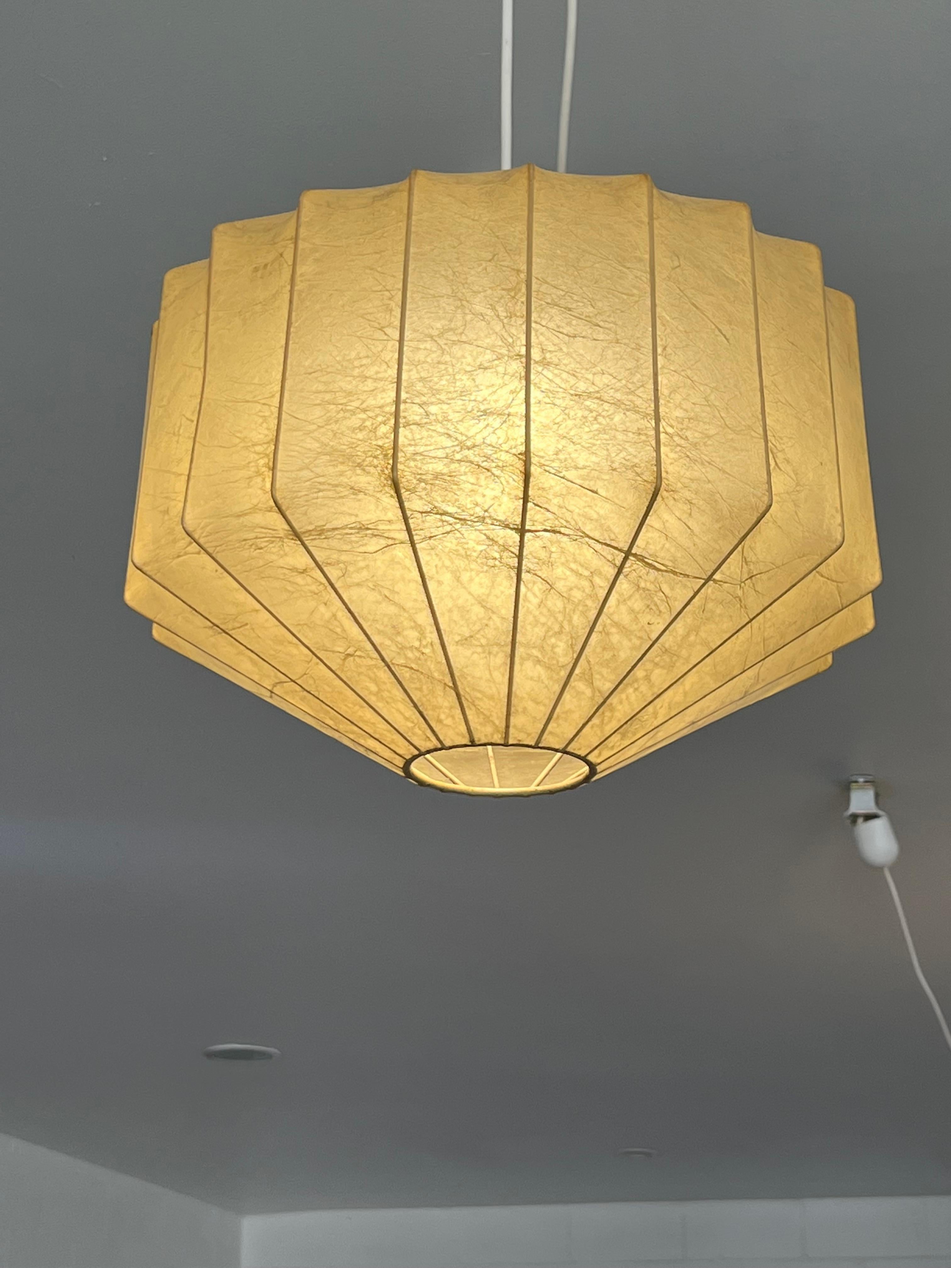 Mid-Century Modern Italian Cocoon Pendant Lamp by Achille and Pier Giacomo Castiglioni 1960