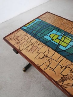 Italian Coffe Table in the style of Paolo De Poli in  in Enamelled Copper