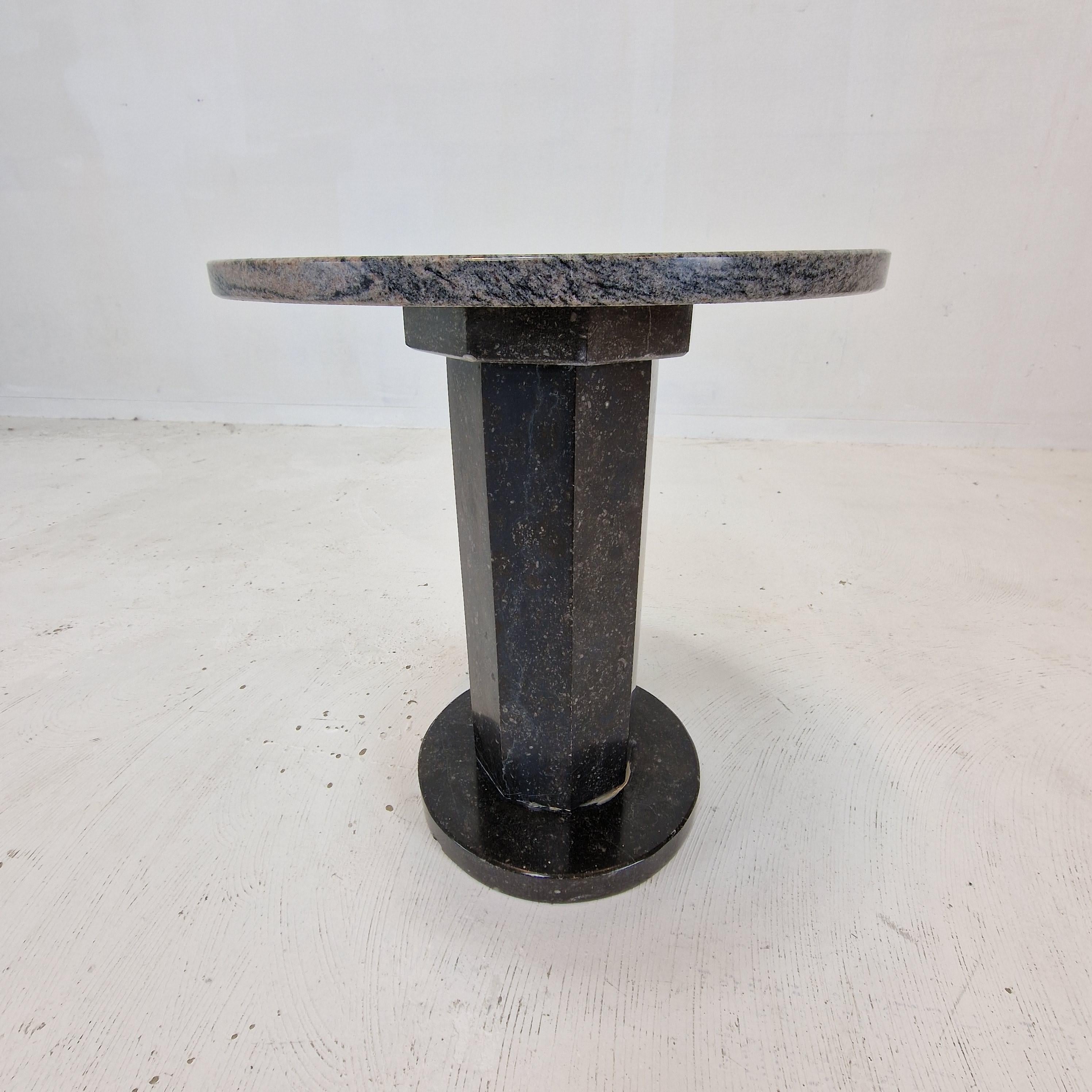 Italian Coffee or Side Table in Granite, 1980s For Sale 4