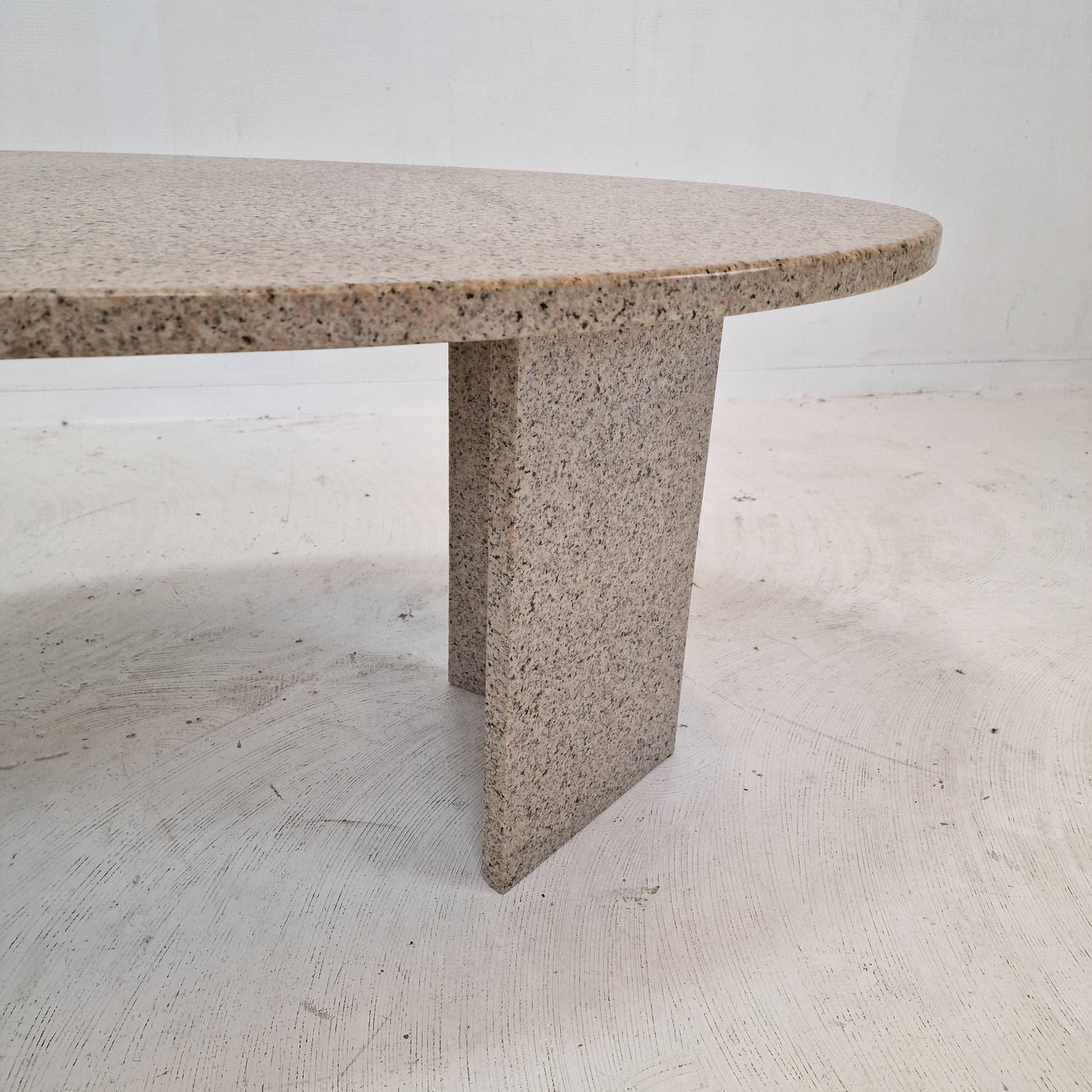 Italian Coffee or Side Table in Granite, 1980s For Sale 7