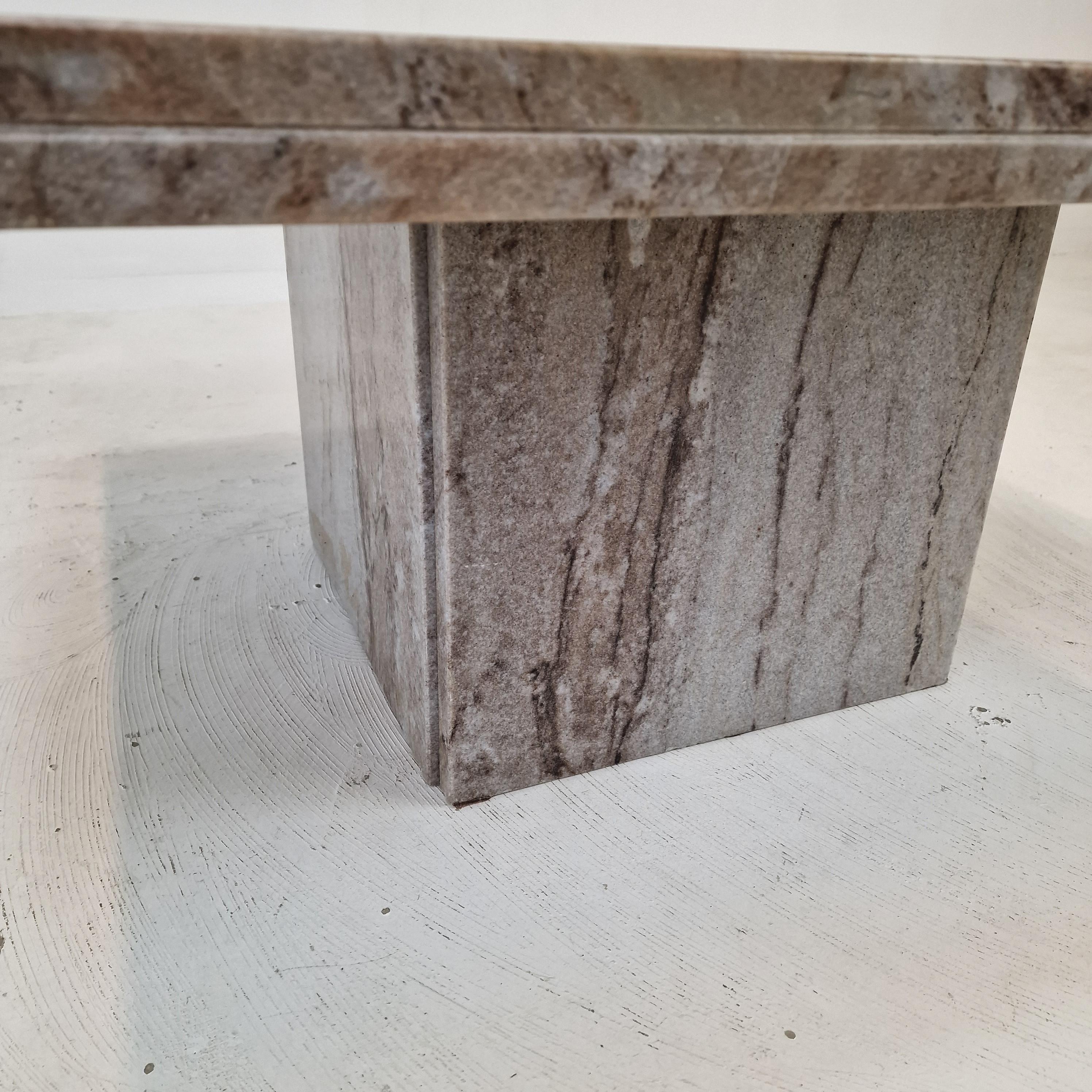 Italian Coffee or Side Table in Granite, 1980s For Sale 5