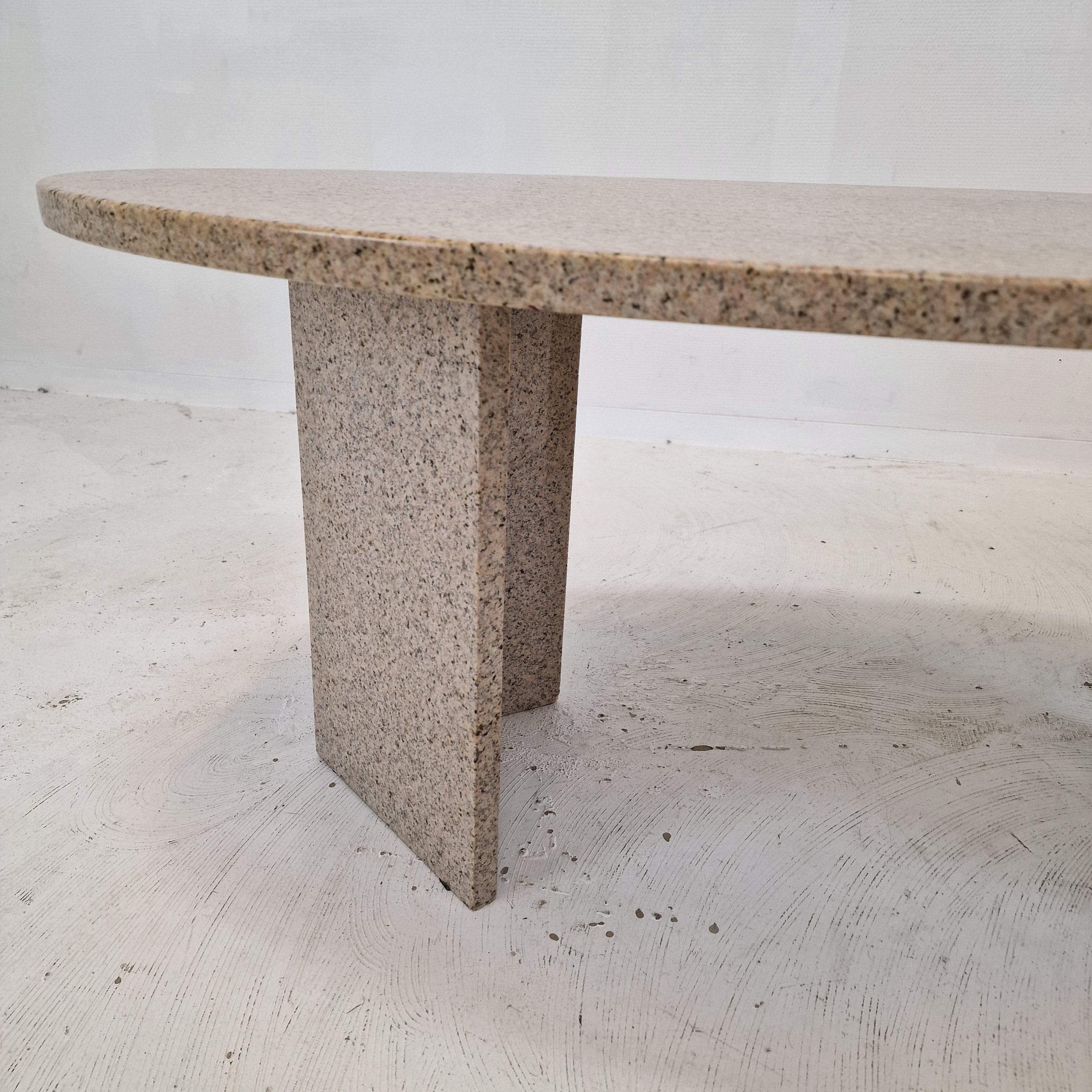 Italian Coffee or Side Table in Granite, 1980s For Sale 8