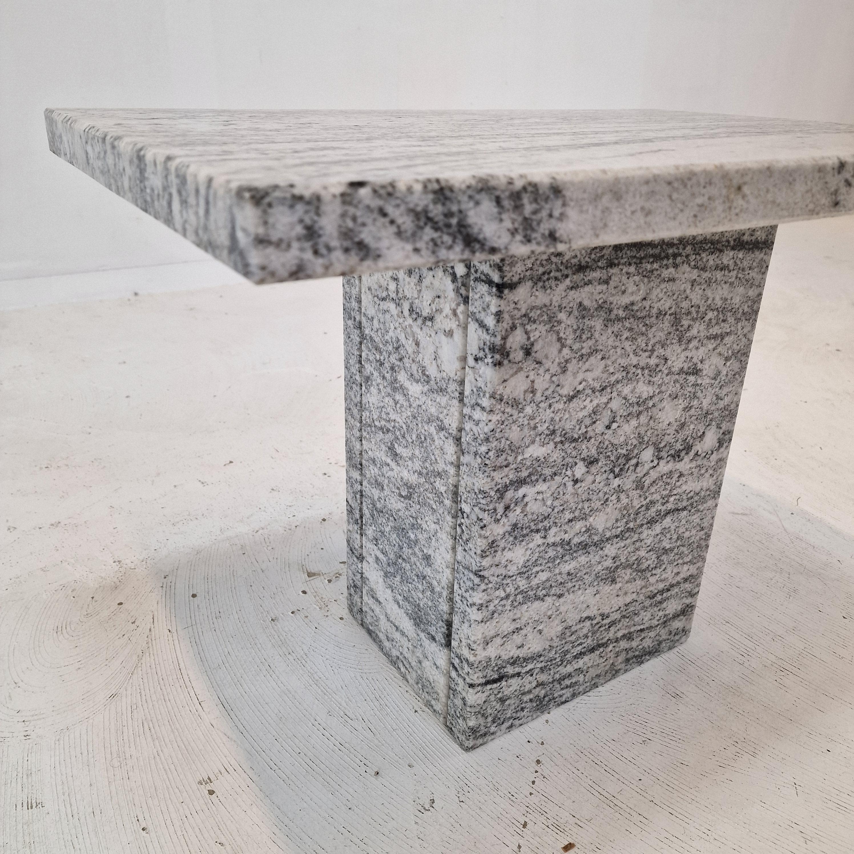 Italian Coffee or Side Table in Granite, 1980s For Sale 9