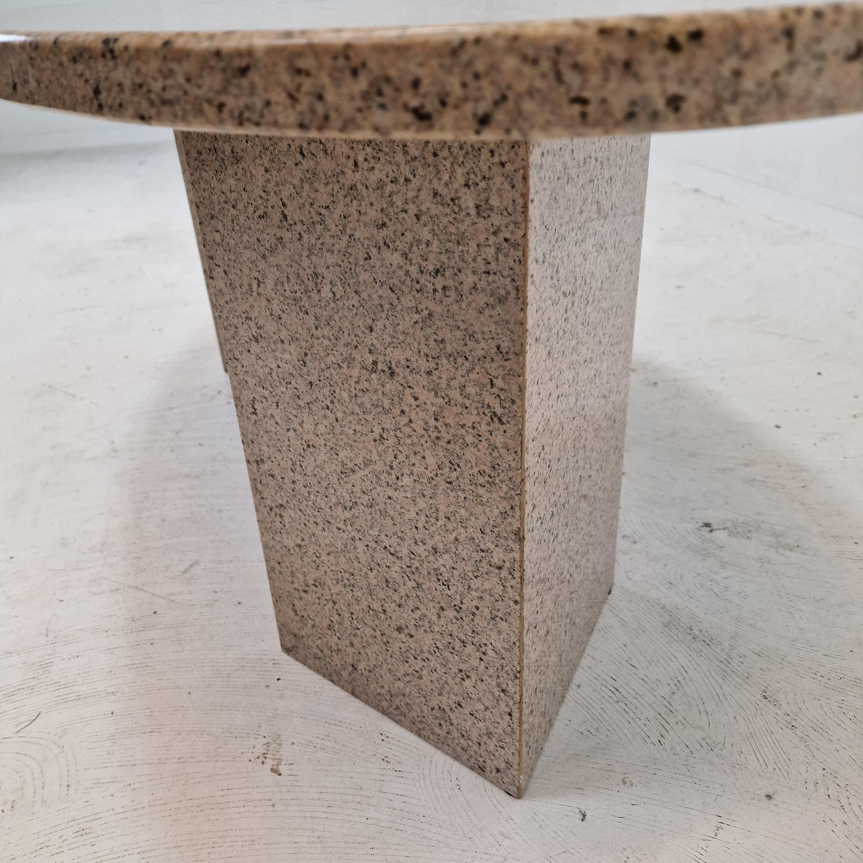 Italian Coffee or Side Table in Granite, 1980s For Sale 9