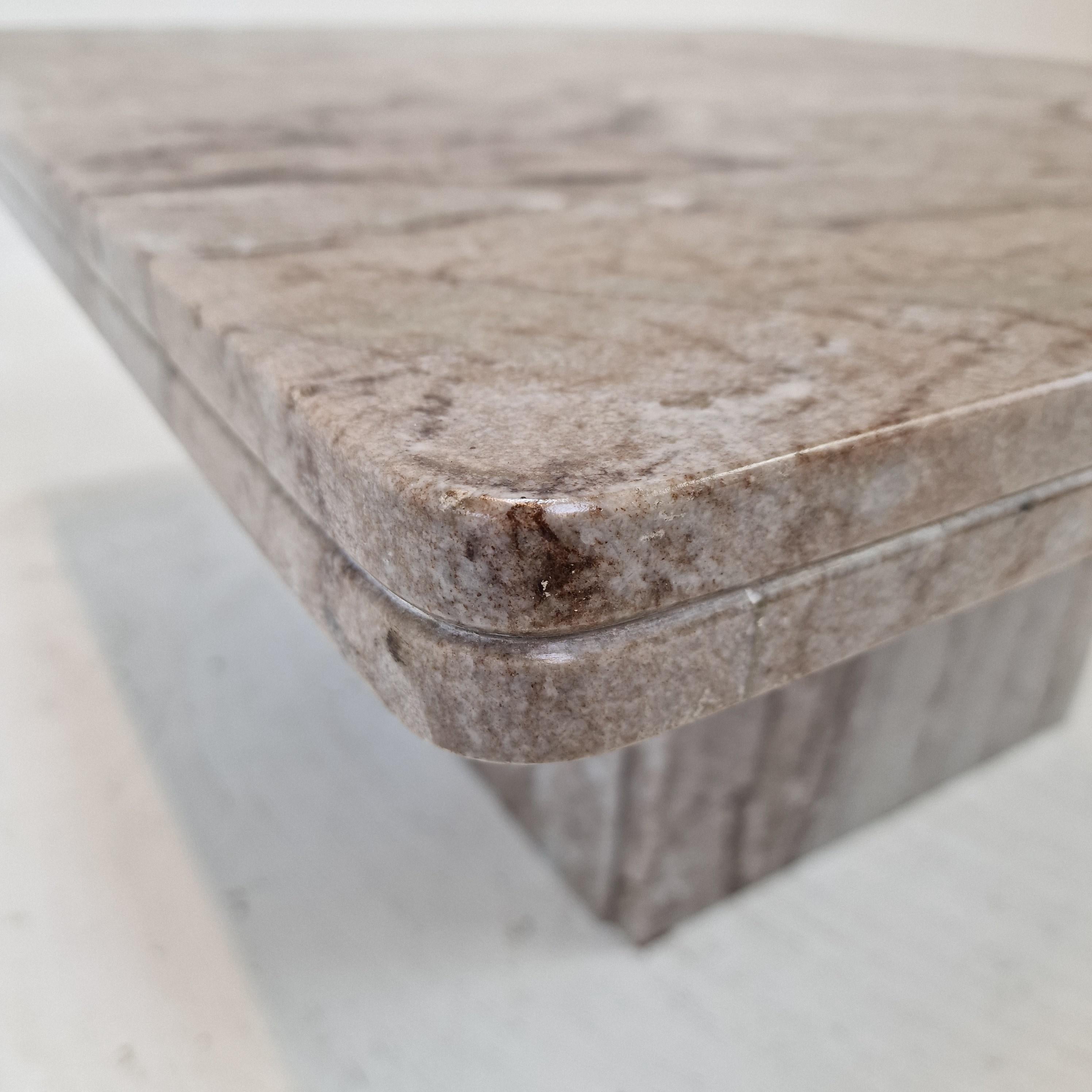 Italian Coffee or Side Table in Granite, 1980s For Sale 7