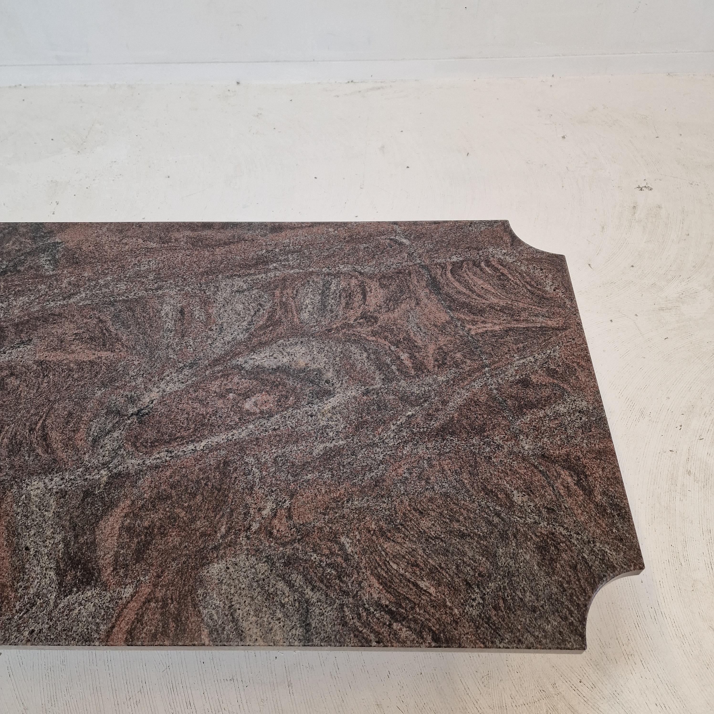 Italian Coffee or Side Table in Granite, 1980s For Sale 10