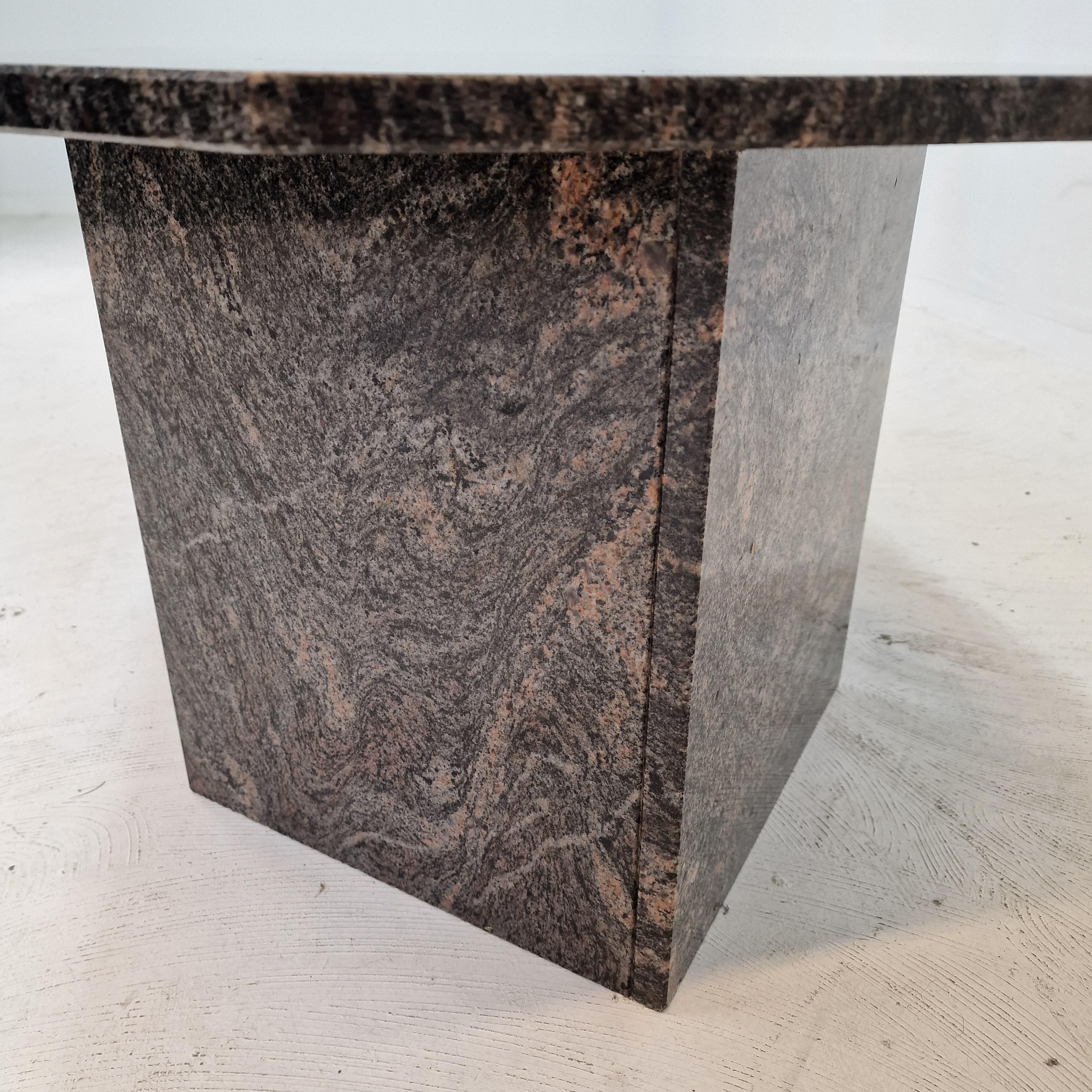 Italian Coffee or Side Table in Granite, 1980s For Sale 10