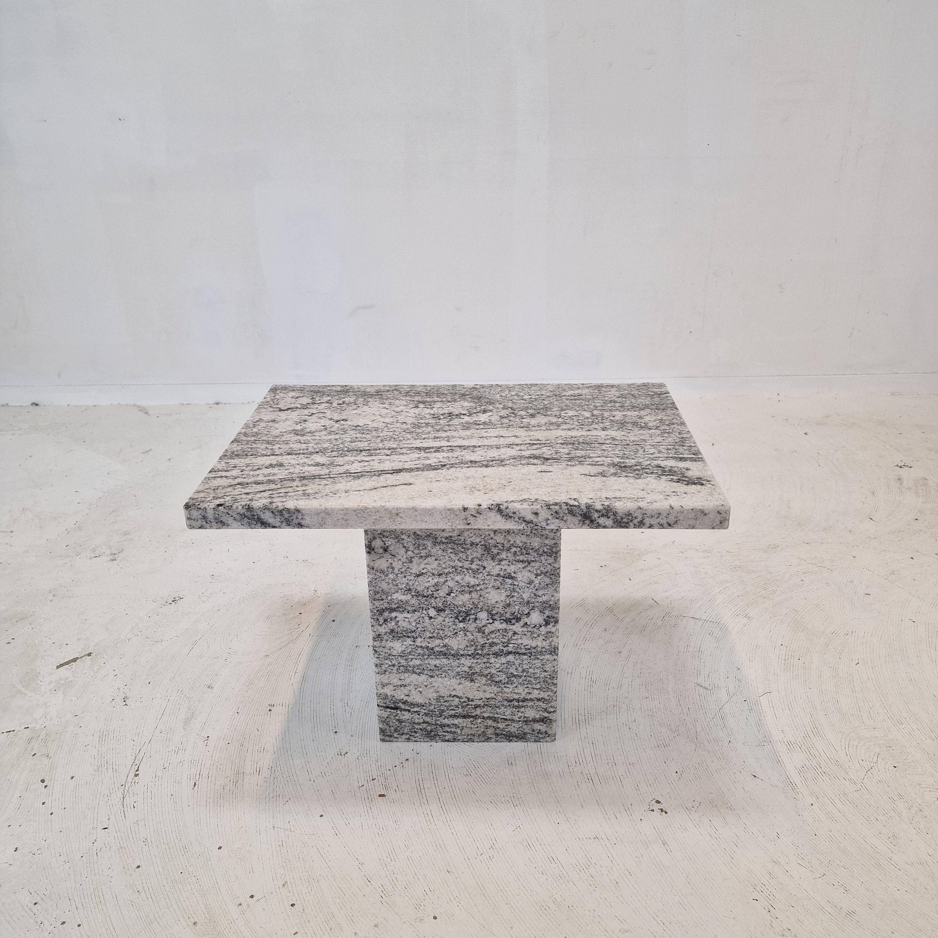 Mid-Century Modern Italian Coffee or Side Table in Granite, 1980s For Sale