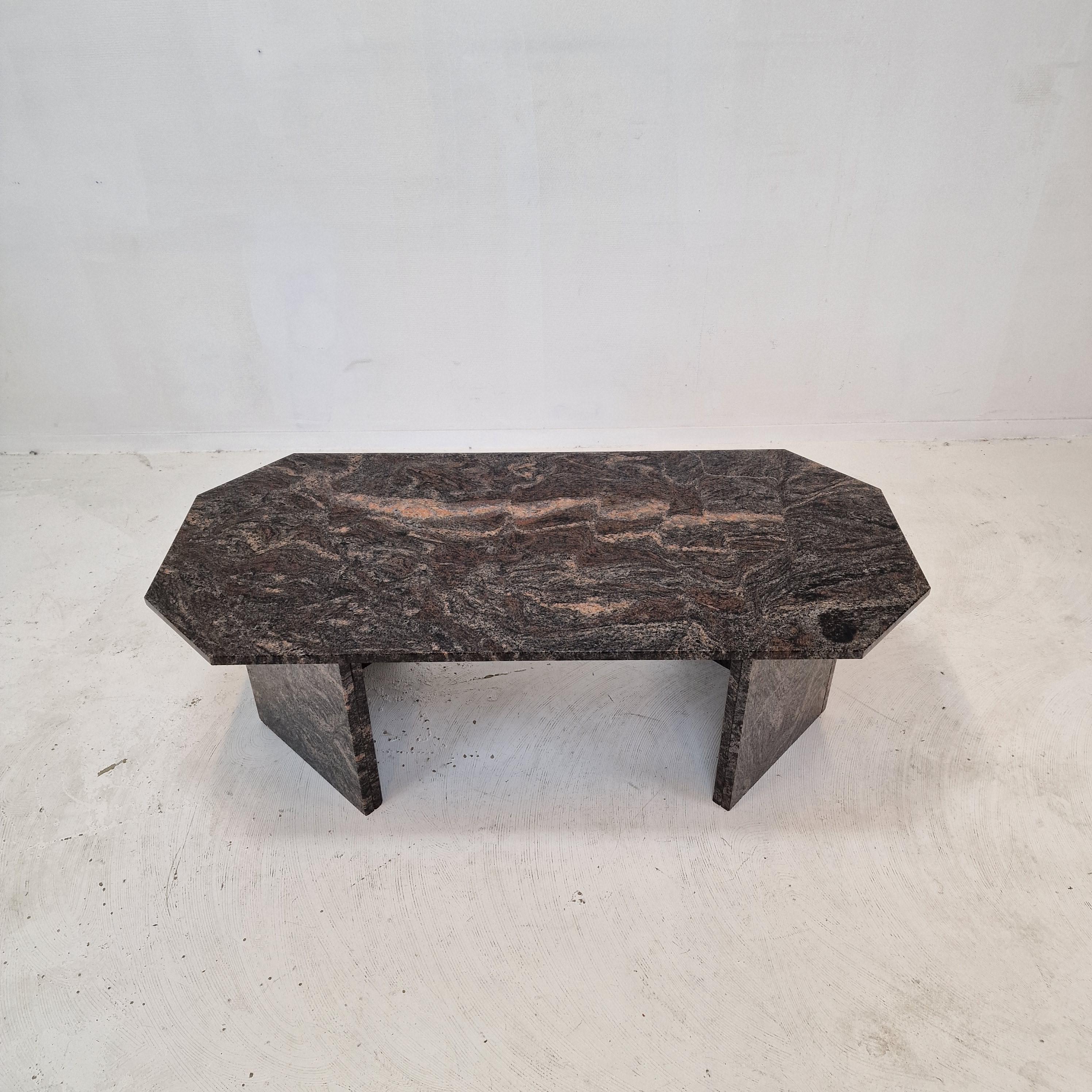 Italian Coffee or Side Table in Granite, 1980s For Sale 2