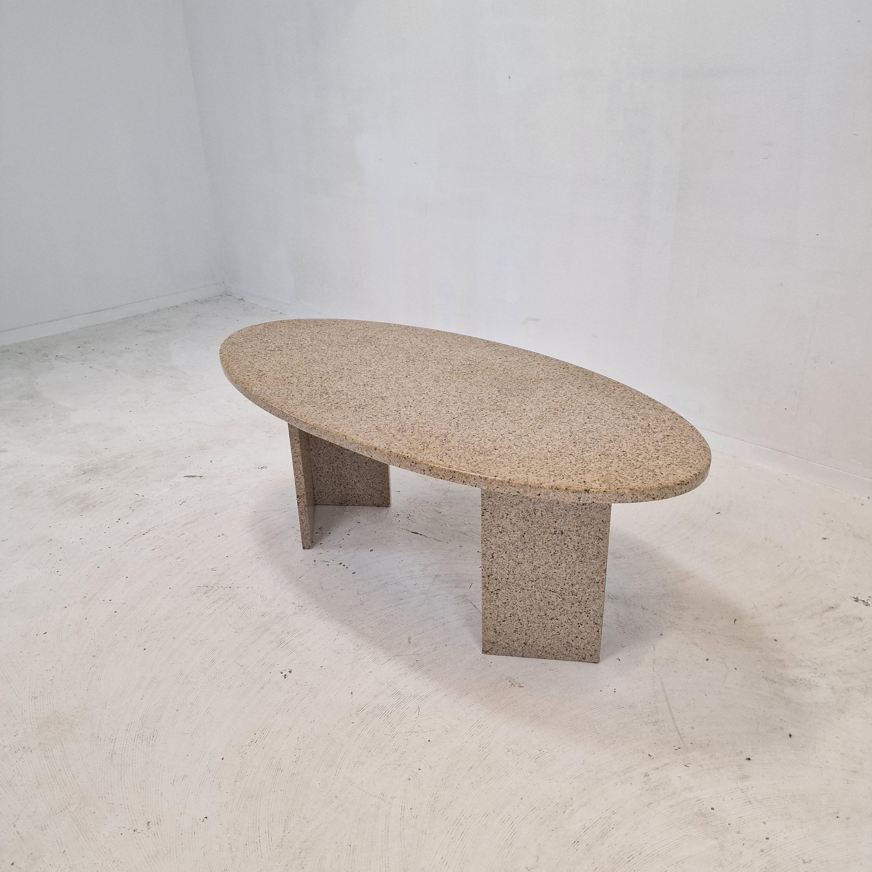 Italian Coffee or Side Table in Granite, 1980s For Sale 2