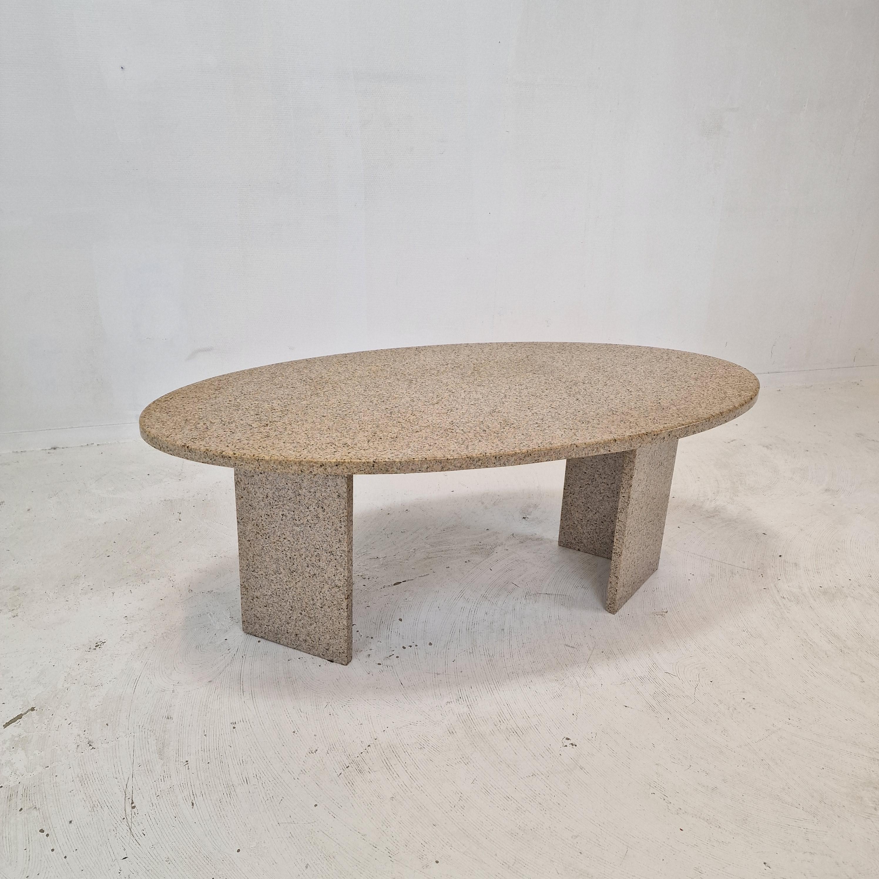 Italian Coffee or Side Table in Granite, 1980s For Sale 3