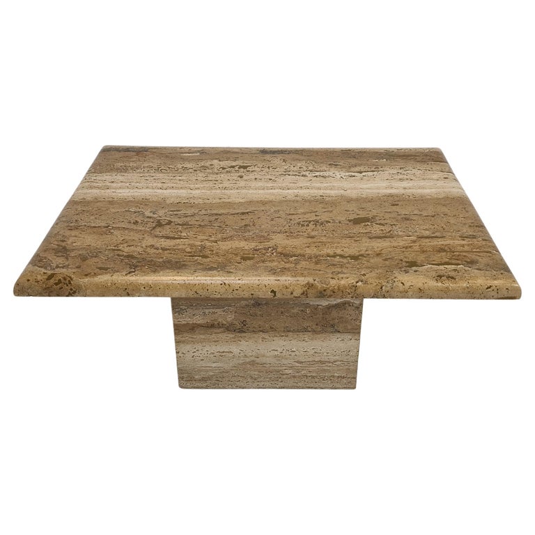 Italian Coffee or Side Table in Travertine, 1980s For Sale