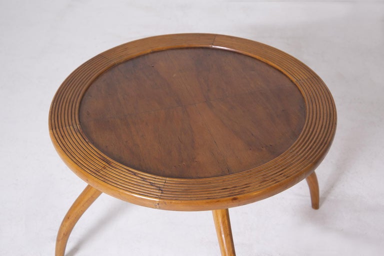 Mid-Century Modern Italian Coffee Table Attributed to Osvaldo Borsani in Wood, 1950s