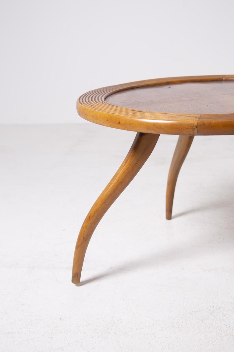 Italian Coffee Table Attributed to Osvaldo Borsani in Wood, 1950s 2
