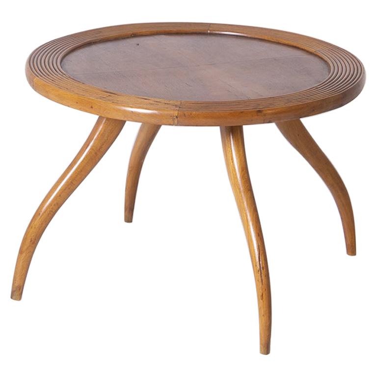 Italian Coffee Table Attributed to Osvaldo Borsani in Wood, 1950s