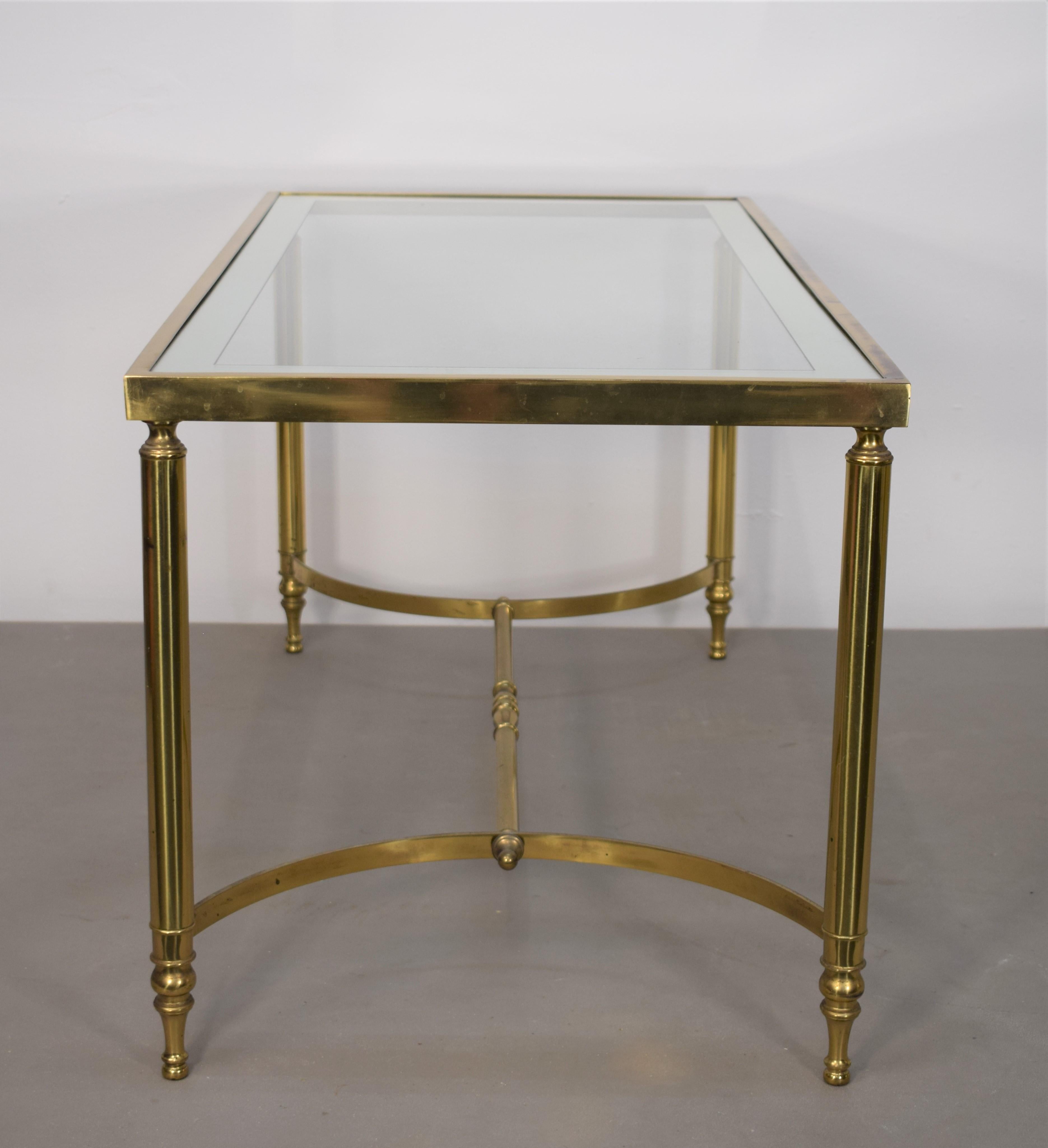 Mid-20th Century Italian Coffee Table, Brass and Glass, 1960s
