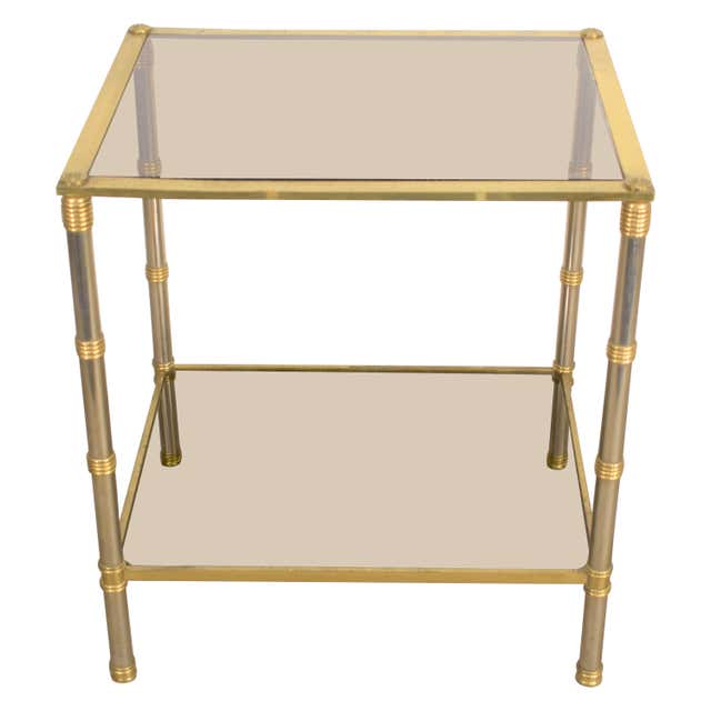 Midcentury Italian Glass and Brass Modular Cocktail Table For Sale at ...