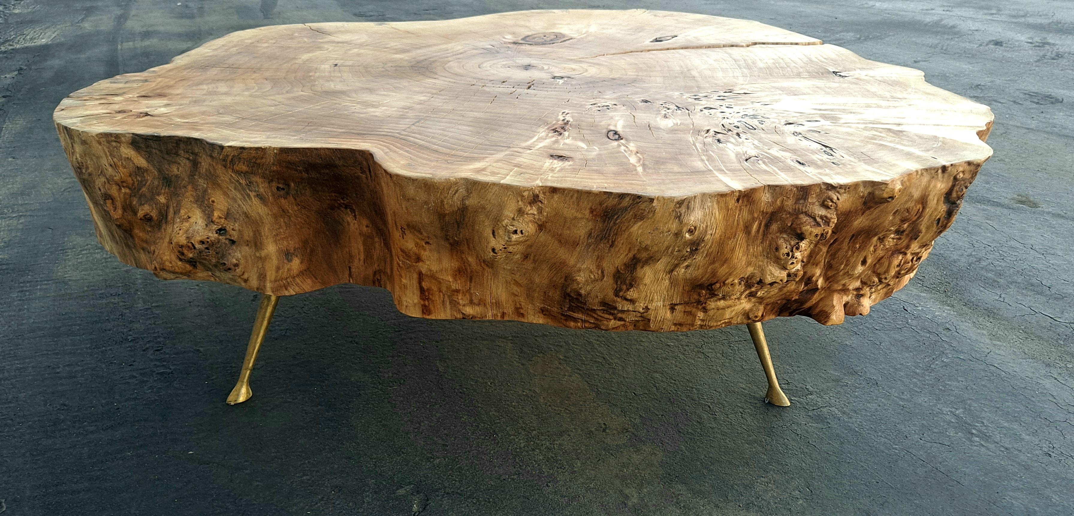 Wood Italian Coffee Table by Gimo Fero in Style of Gorge Nakashima For Sale