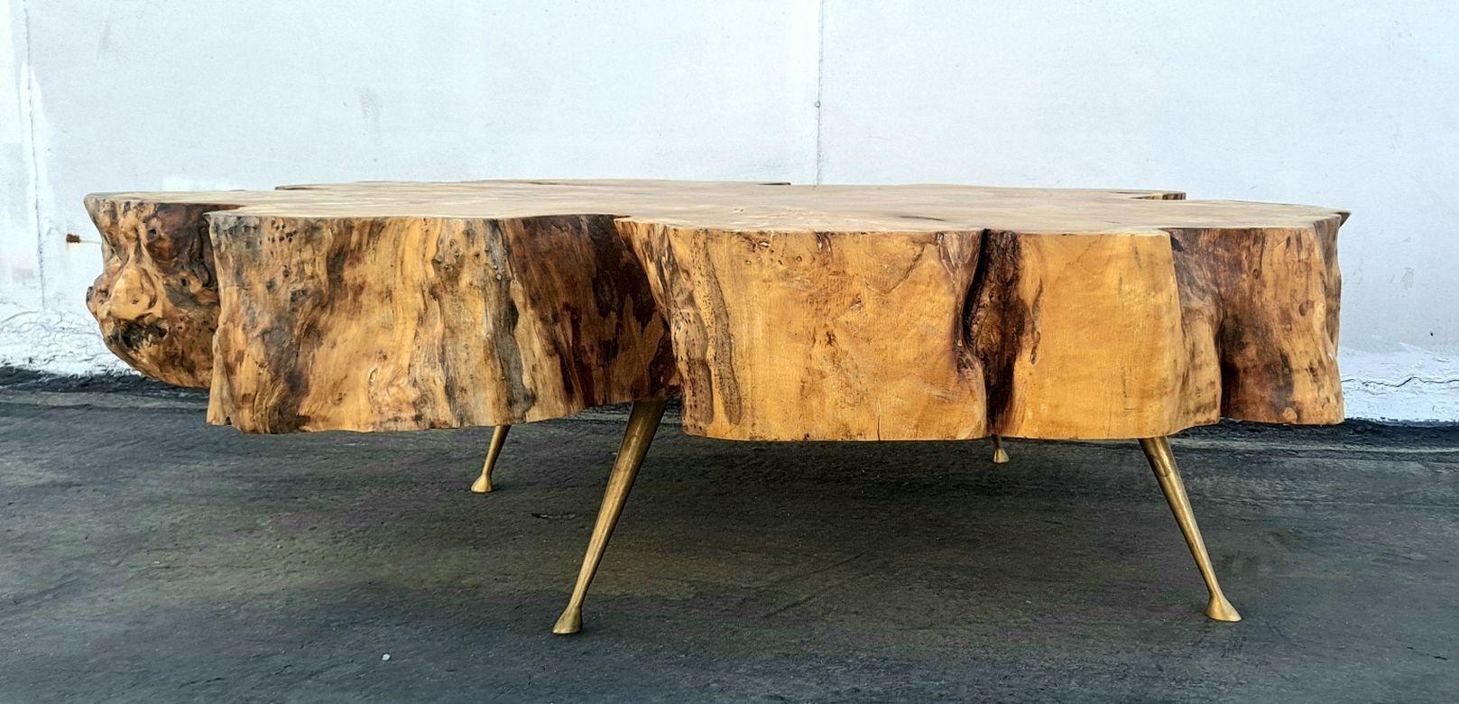 Italian Coffee Table by Gimo Fero in Style of Gorge Nakashima For Sale 2