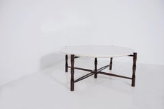 Italian Coffee Table by Giuseppe Scapinelli in Wood and Marble, 1950s
