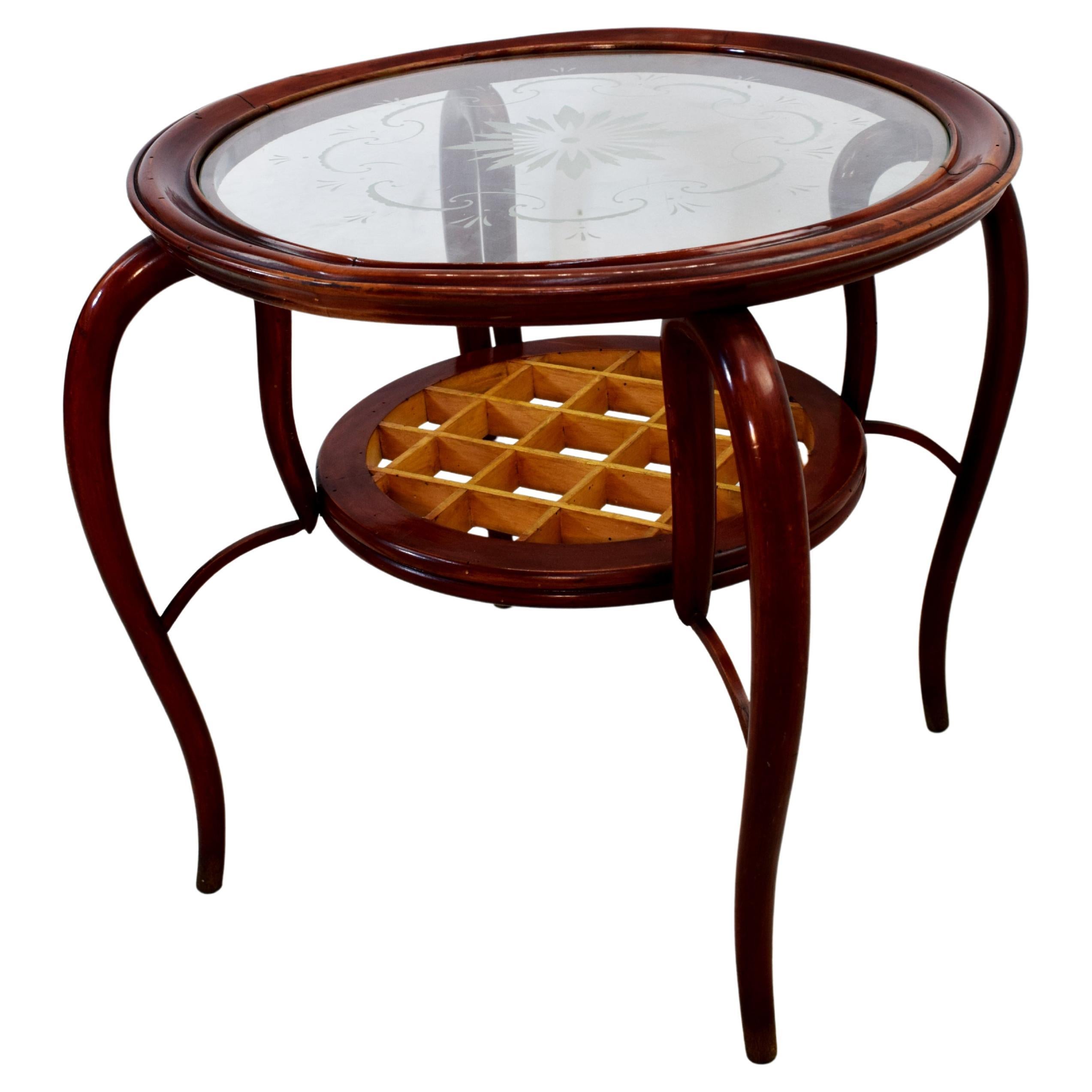 Vintage Italian Rococo Style Silver Leaf Painted Coffee Table from the