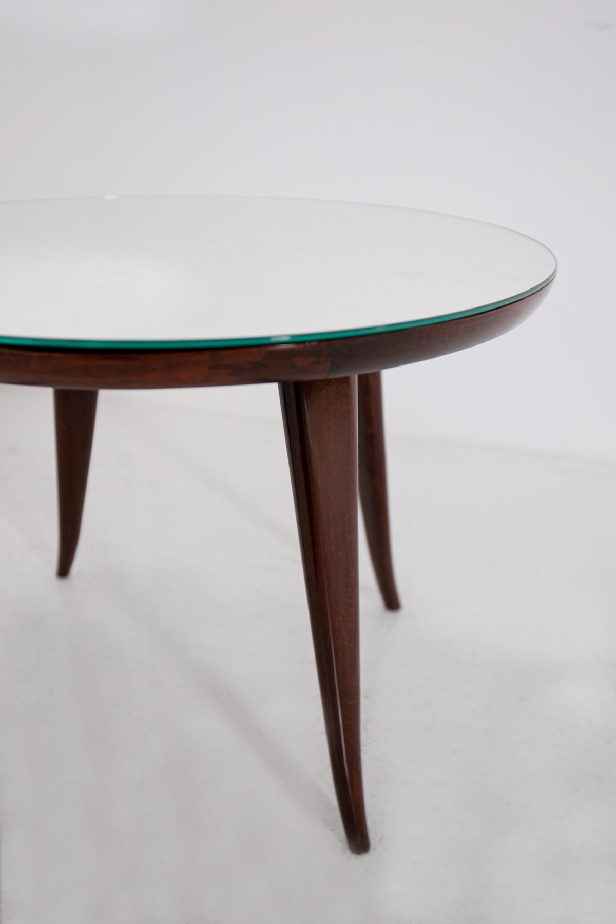 Italian Coffee Table by Pietro Chiesa in wood and Mirror, 1950s 2