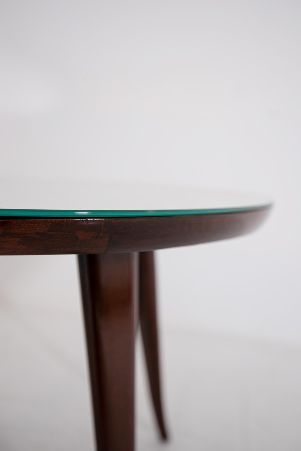 Italian Coffee Table by Pietro Chiesa in wood and Mirror, 1950s 3