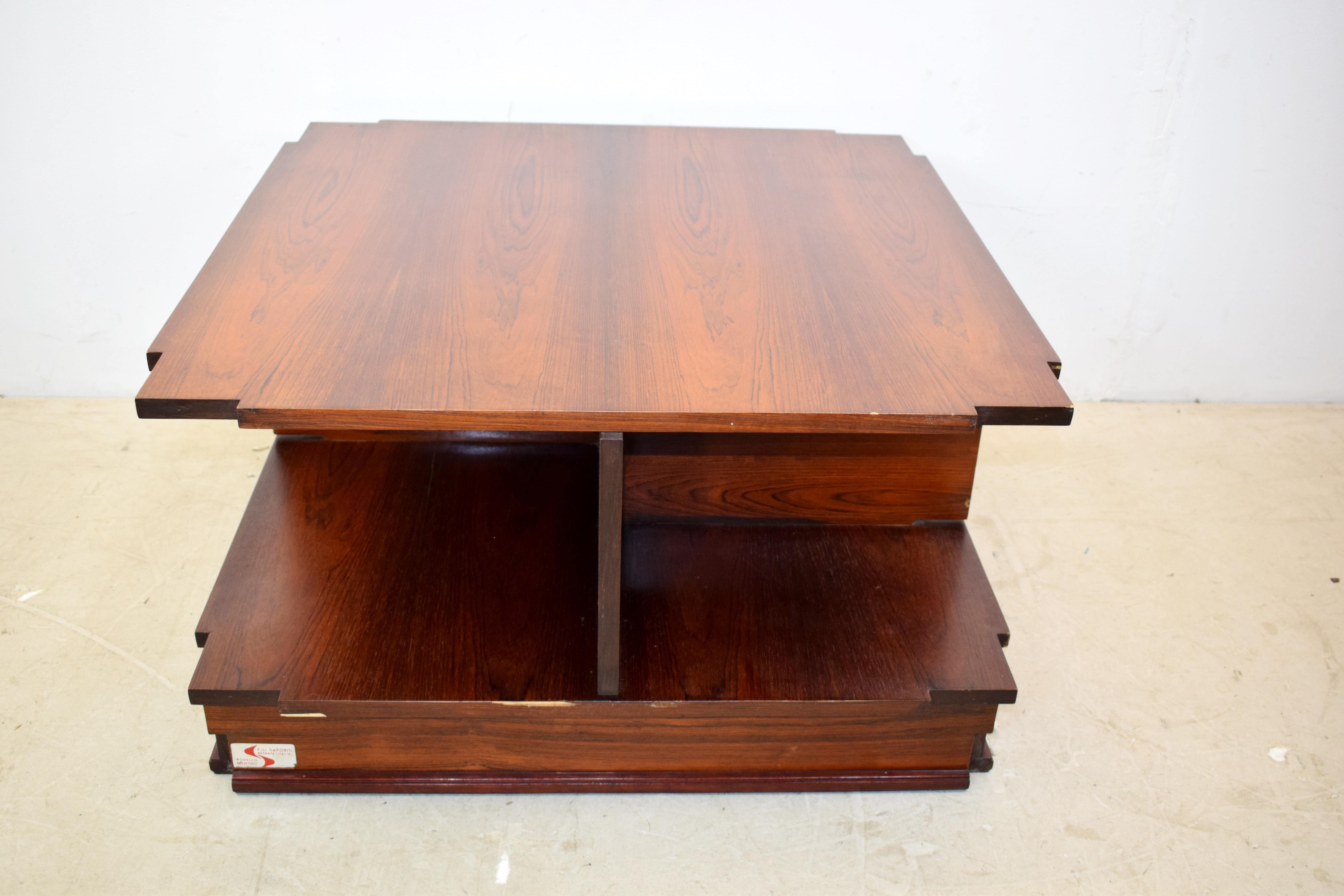 Mid-20th Century Italian Coffee Table by Saporiti, 1960s For Sale