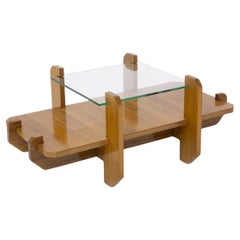 Italian Coffee Table by Vittorio Gregotti top glass