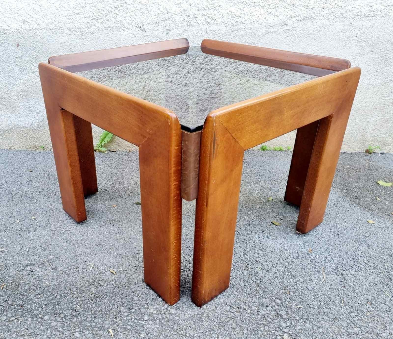 Table basse italienne conçue par Afra & Tobia Scarpa, Italie, années 60 en vente 6