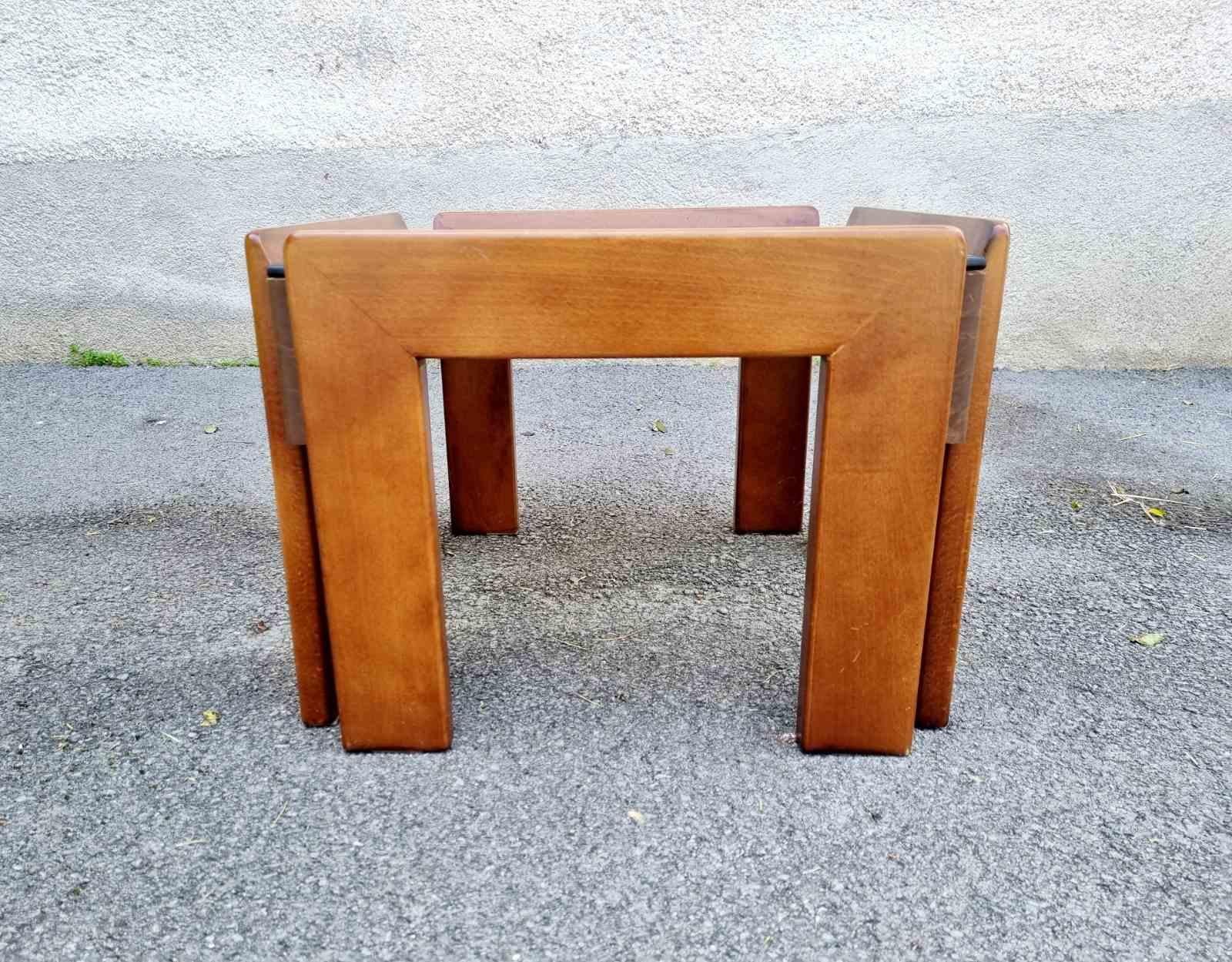 Table basse italienne conçue par Afra & Tobia Scarpa, Italie, années 60 en vente 7
