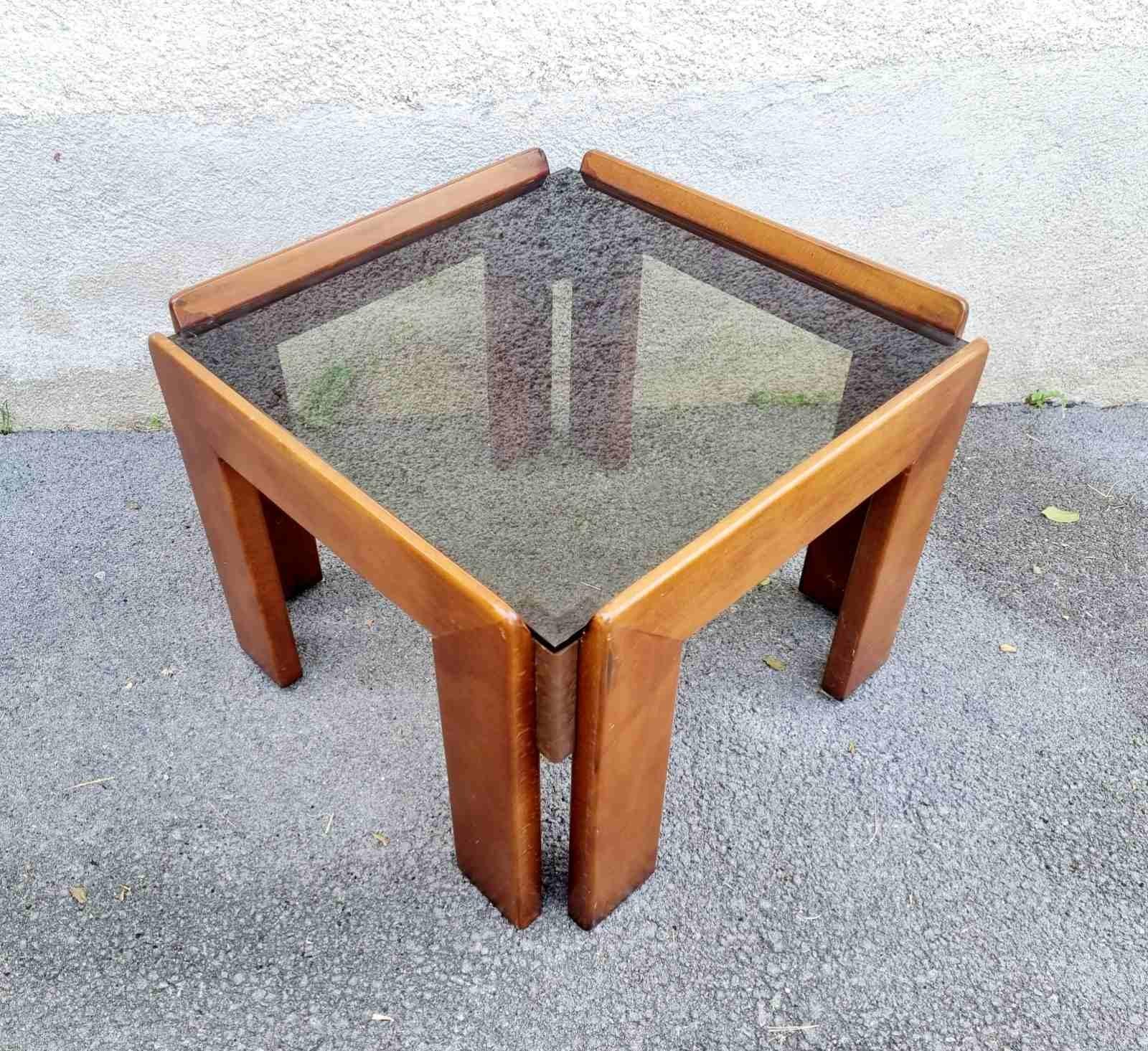 Table basse italienne conçue par Afra & Tobia Scarpa, Italie, années 60 en vente 1