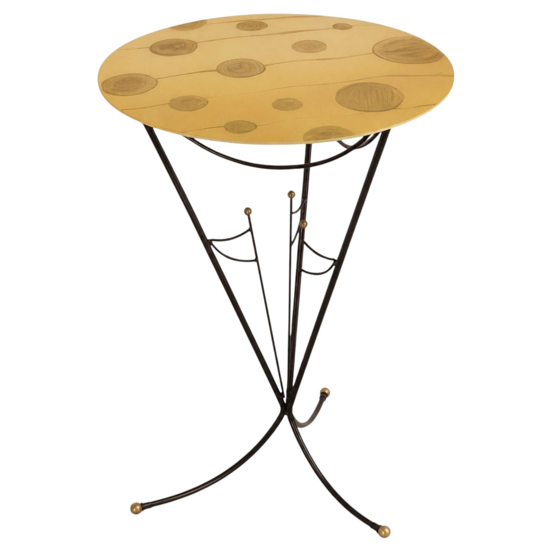 Italian Coffee Table Glass Metal and Brass by Marta Marzotto