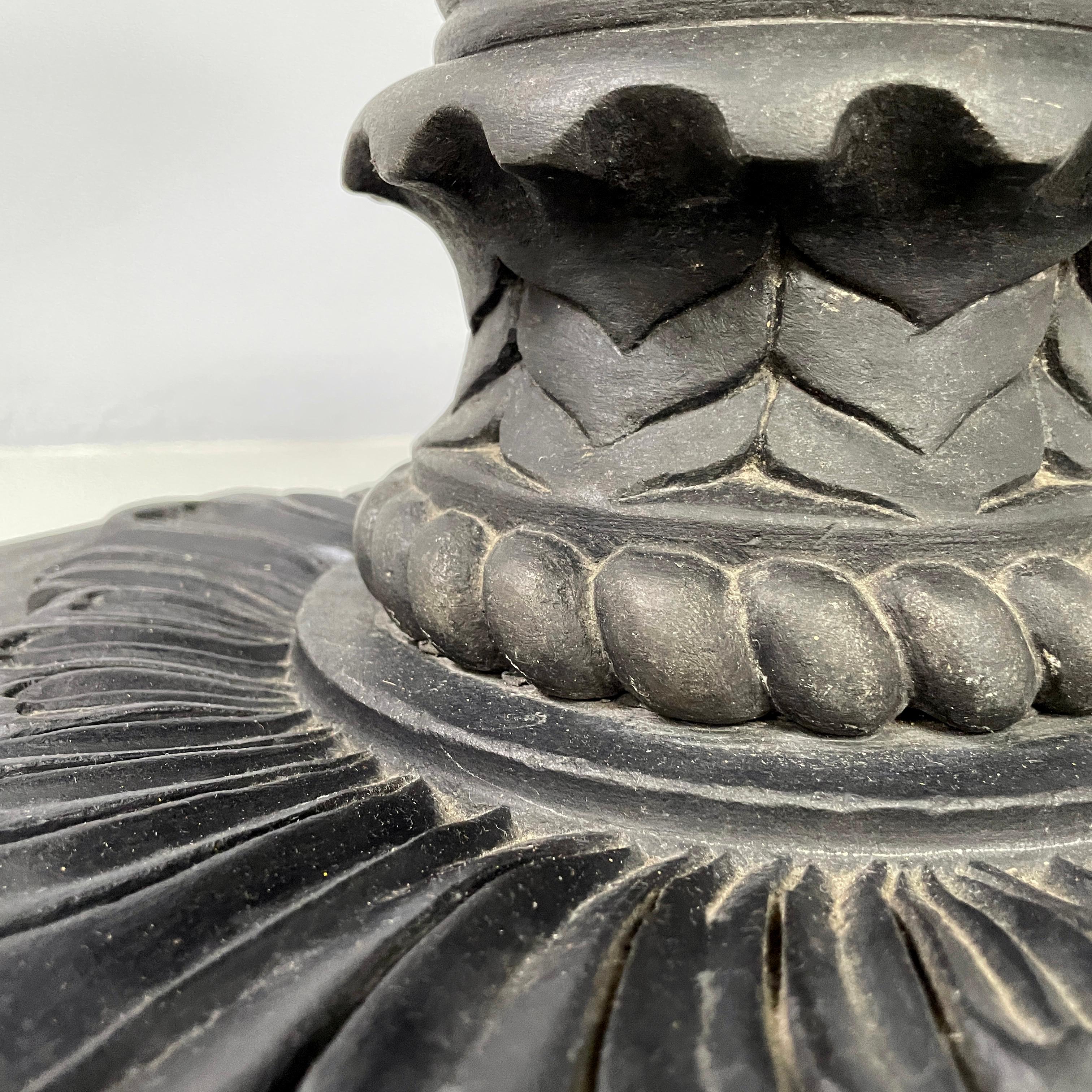 Italian Coffee table in cast iron, black and white marble, early 1900s For Sale 8