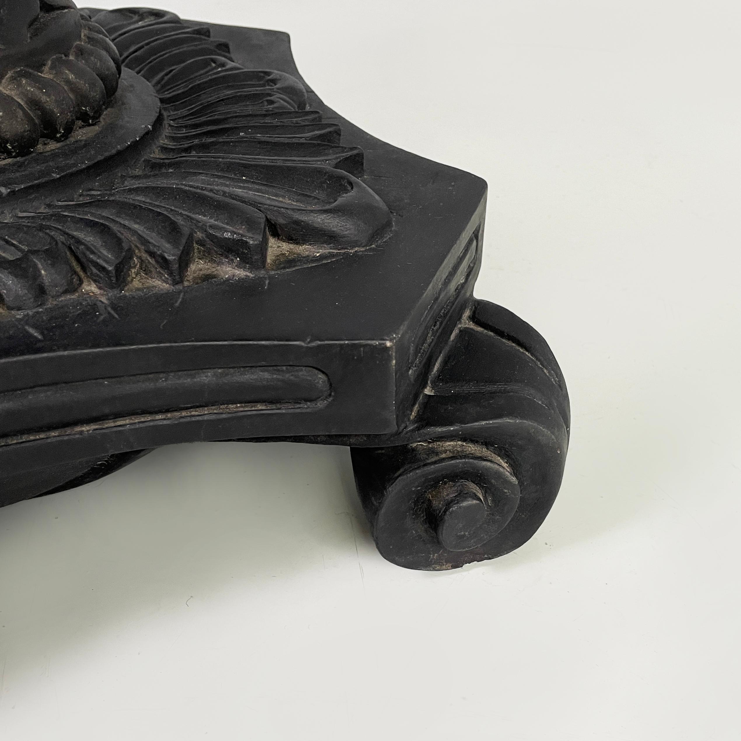 Italian Coffee table in cast iron, black and white marble, early 1900s For Sale 11