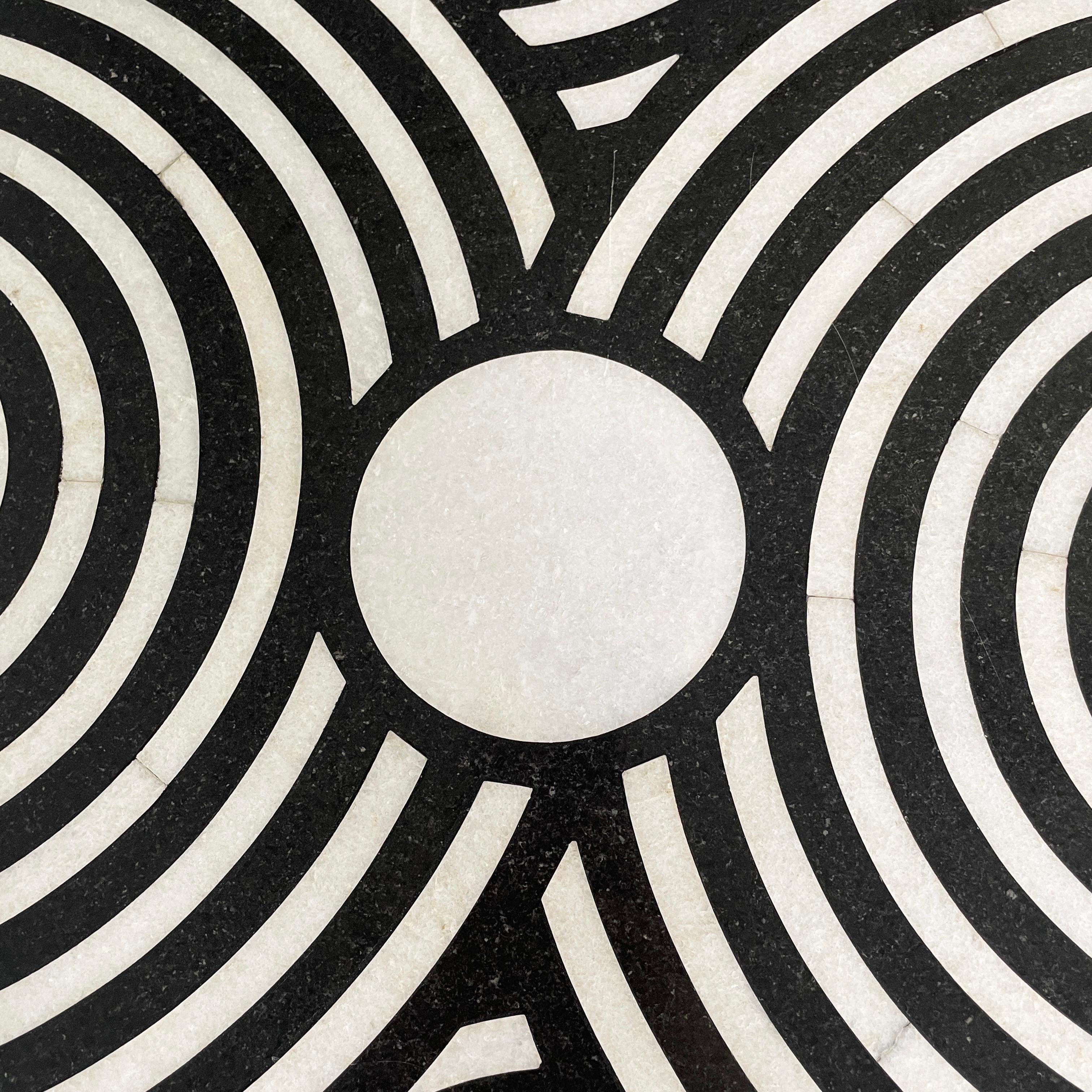 Italian Coffee table in cast iron, black and white marble, early 1900s For Sale 2