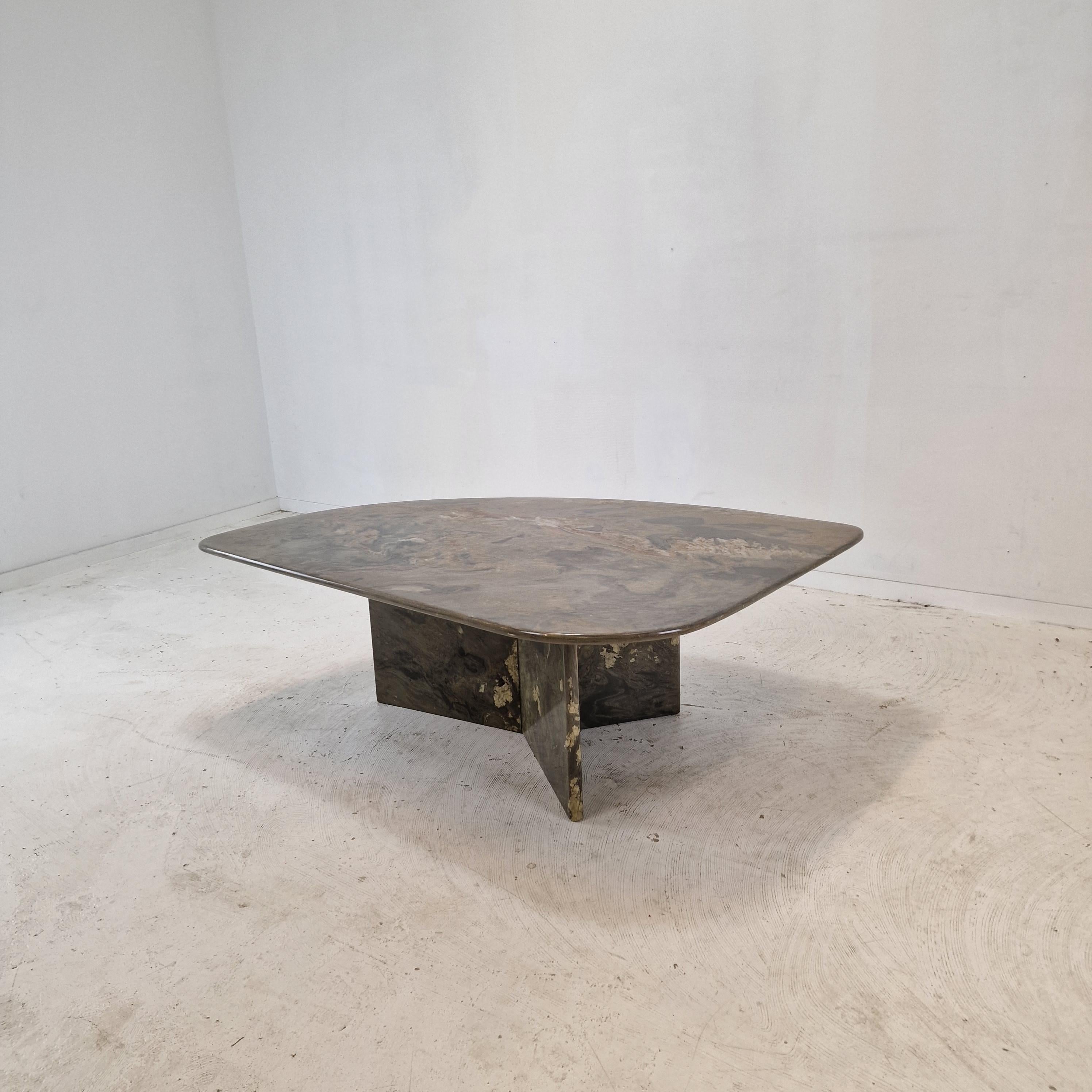 Hand-Crafted Italian Coffee Table in Granite, 1980s