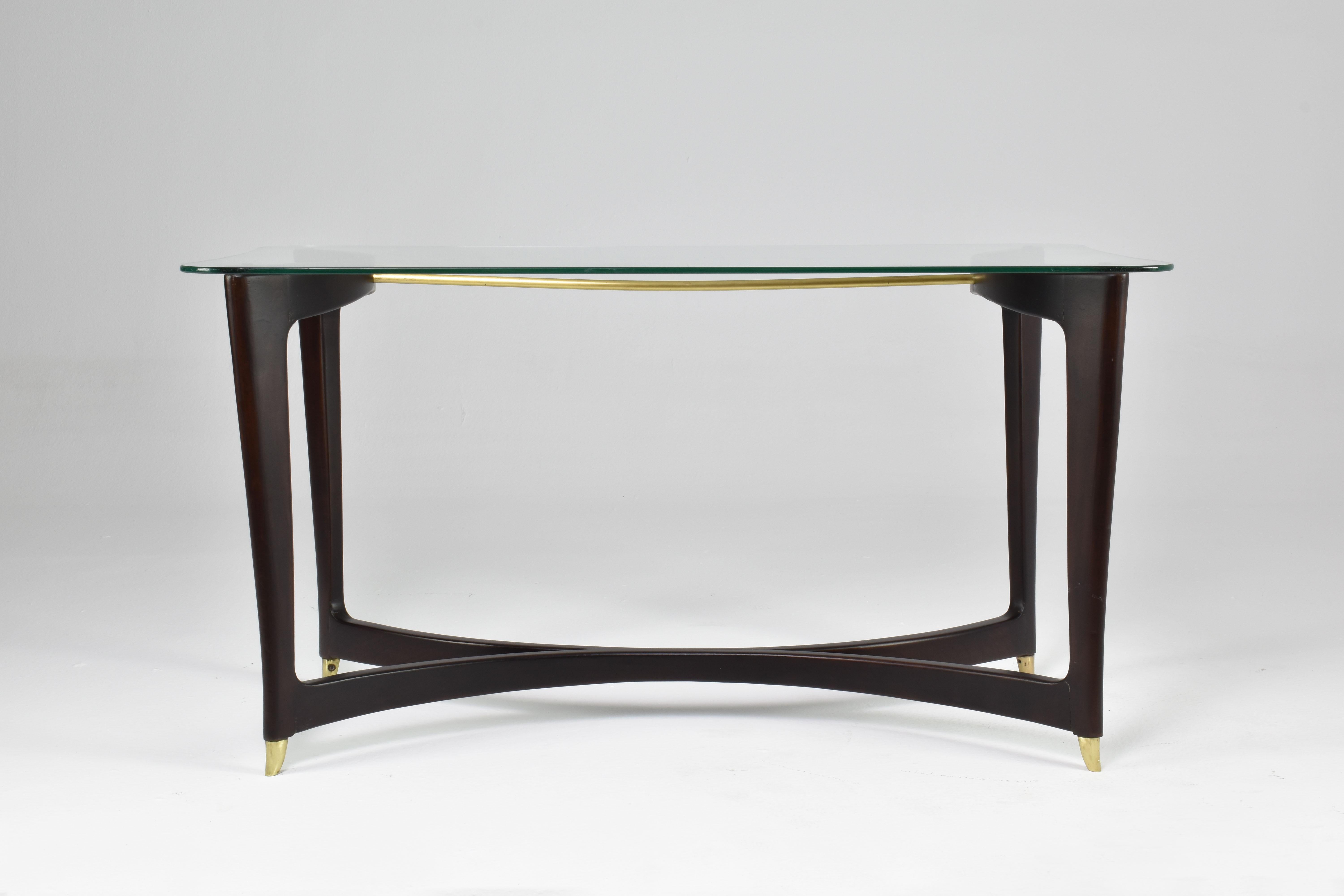 Milieu du XXe siècle Table basse italienne dans le style Guglielmo Ulrich, années 1950 en vente