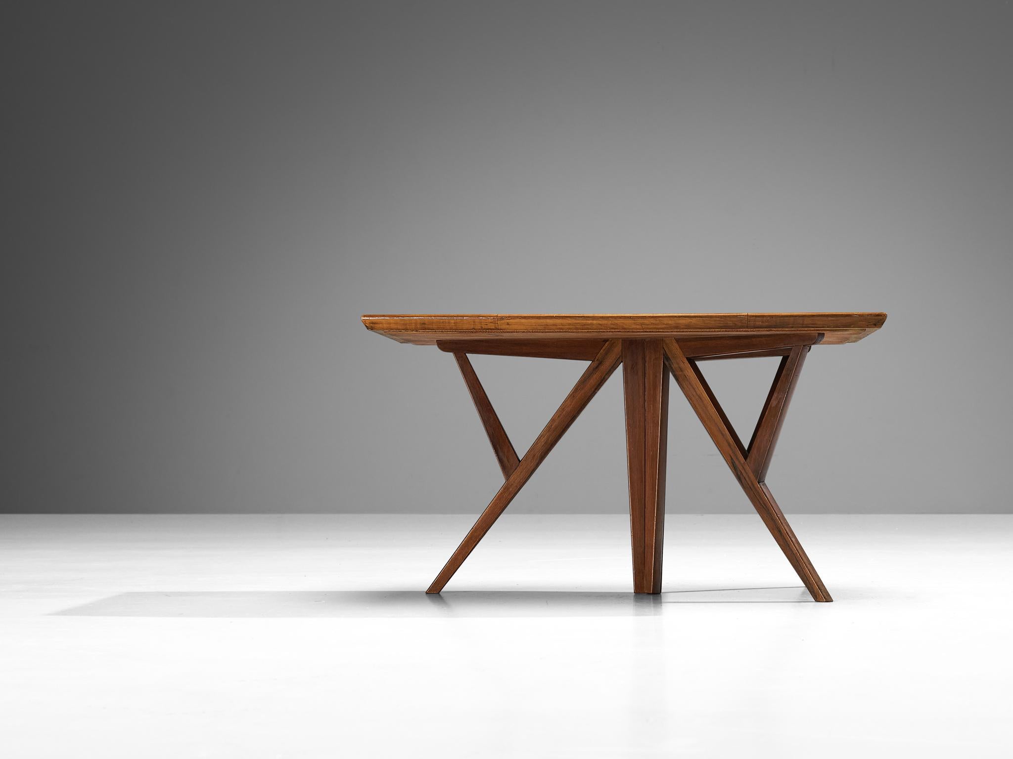 Mid-20th Century Gustavo & Vito Latis Coffee Table in Walnut  For Sale