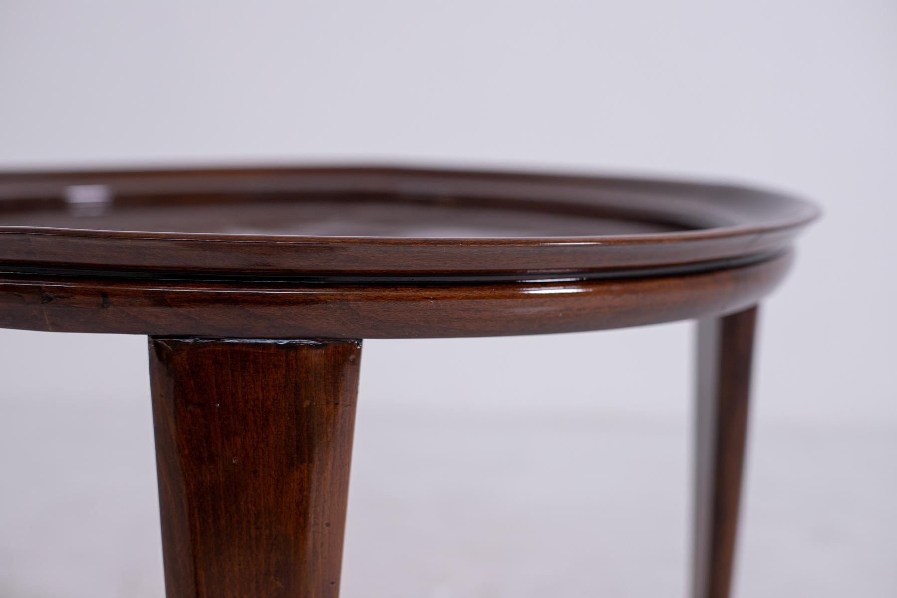 Italian Coffee Table in Walnut, Restored 1950s 5